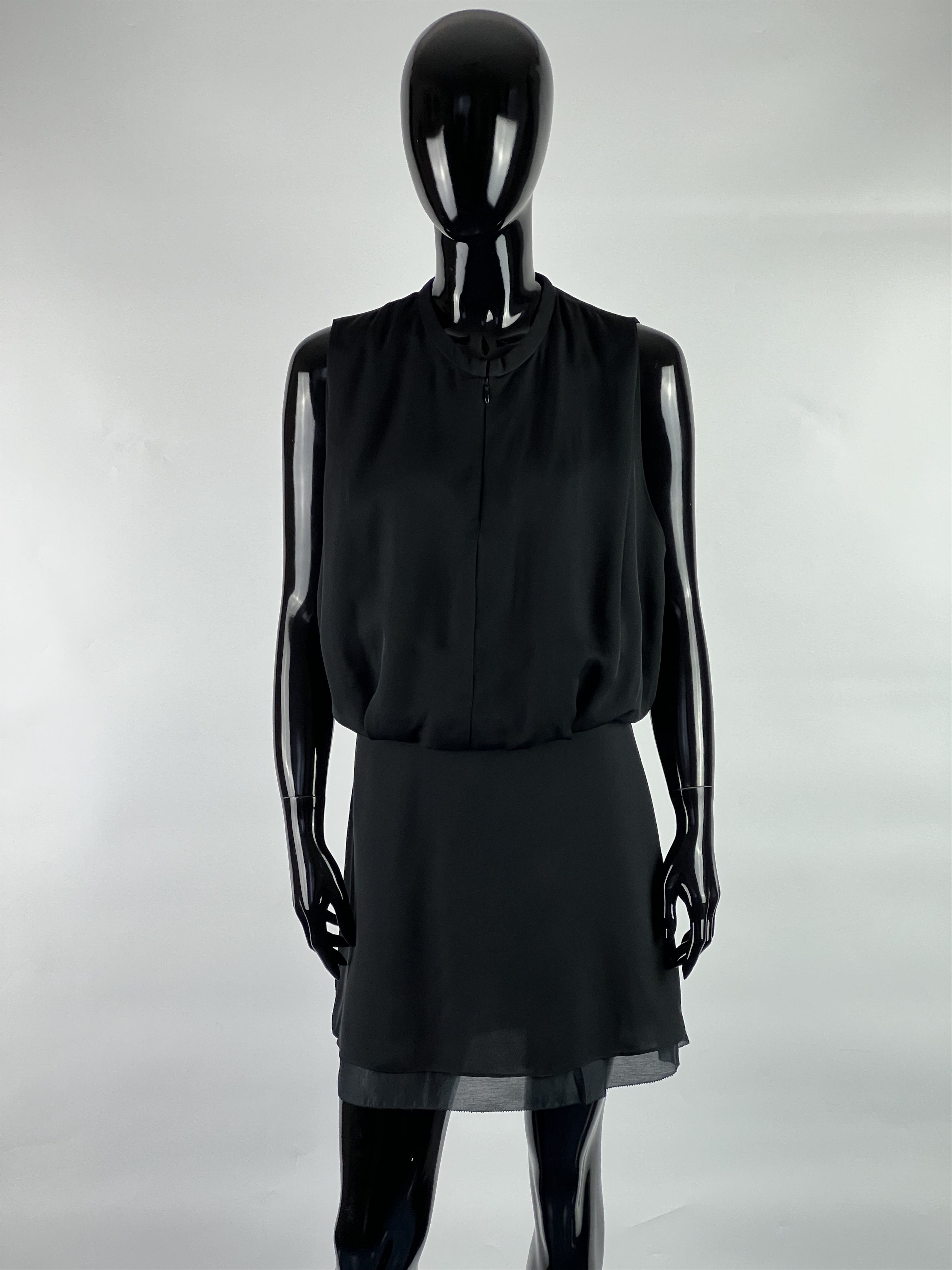 Acne Studios Acne Viscose Silk Black Sleeveless Short Dress Size 34 Size XS / US 0-2 / IT 36-38 - 1 Thumbnail