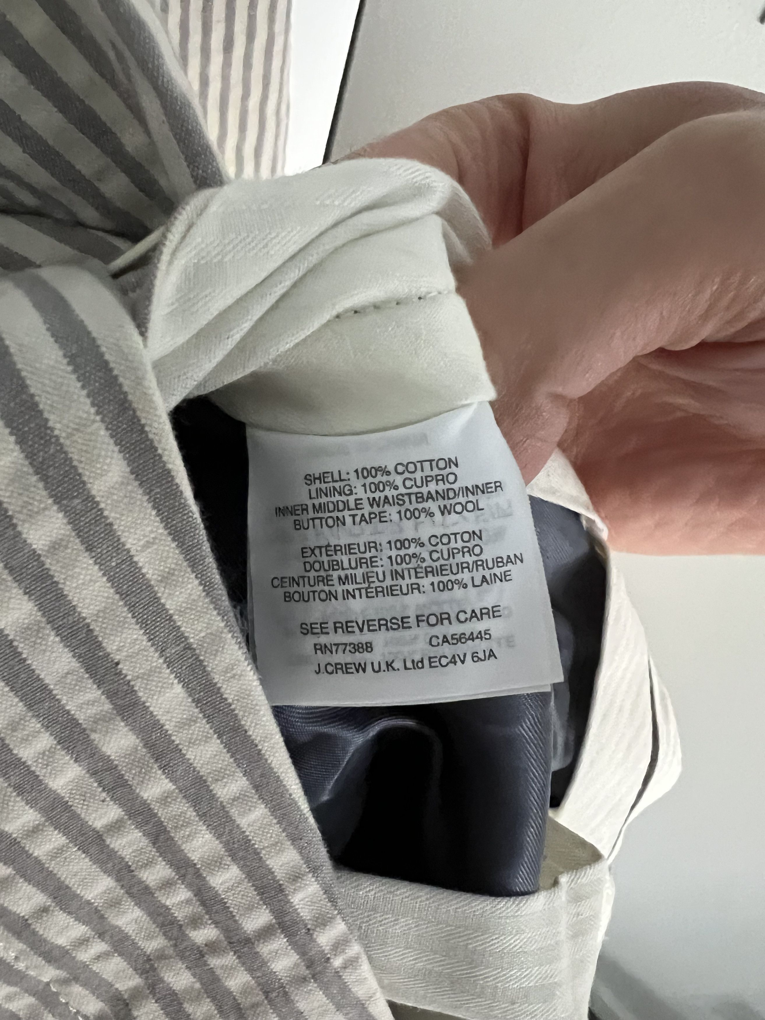 J.Crew Ludlow Seersucker Striped Pants Size US 30 / EU 46 - 5 Thumbnail