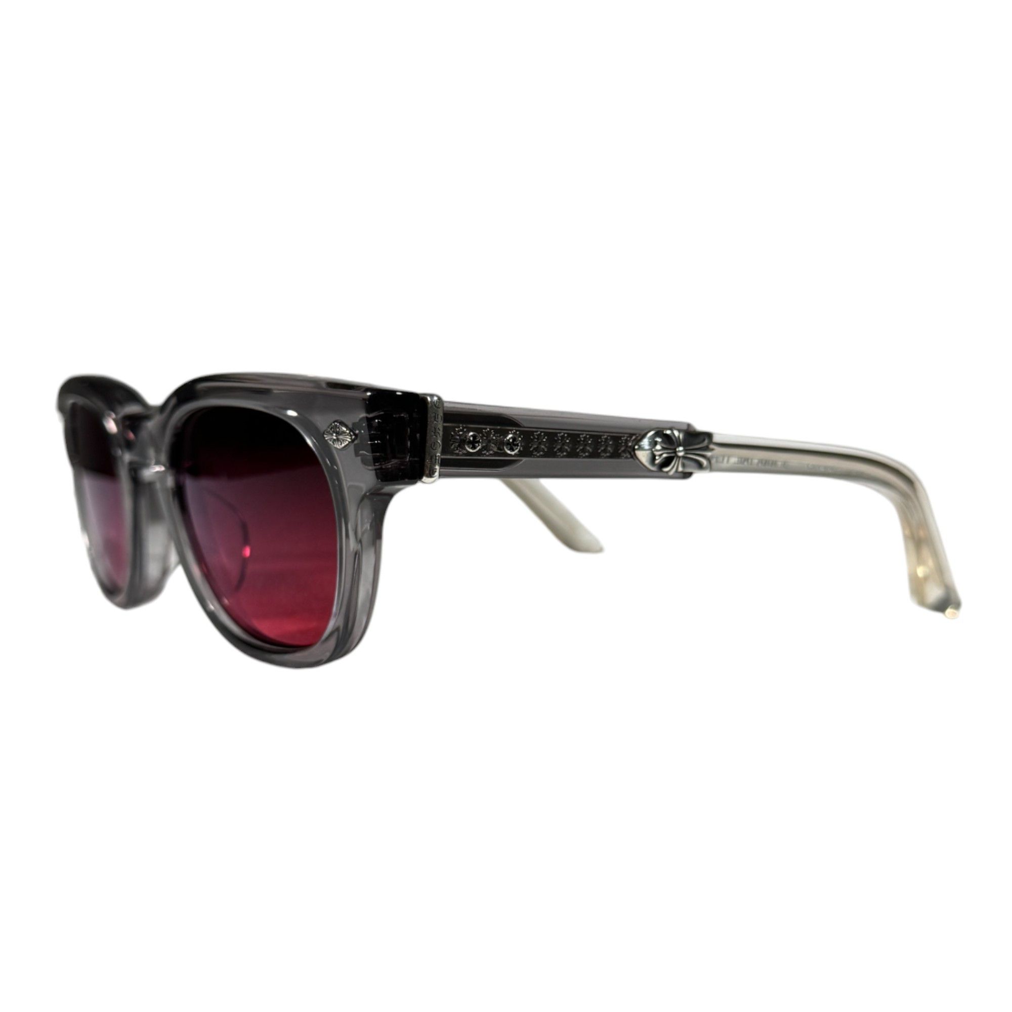 Chrome Hearts Red Lens Silver Cross Sunglasses 'Jenna Tail Yea' Graphite Size ONE SIZE - 3 Thumbnail