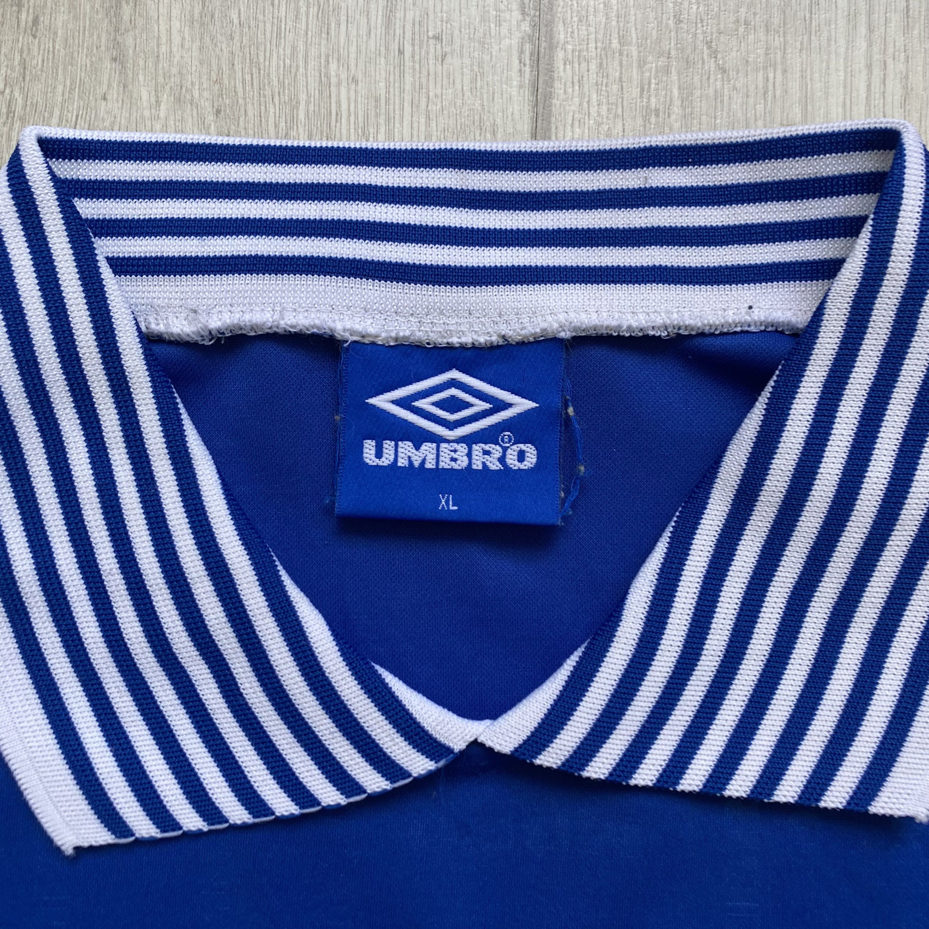 Umbro Vintage 80-90s Umbro jersey polo longsleeve monogram Size US XL / EU 56 / 4 - 5 Thumbnail