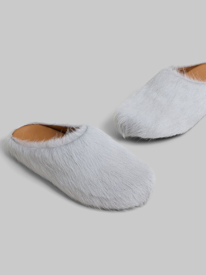 Marni o1f1d3z1225 Long Haircalfskin Fussbett Sabot Mules in Grey Size US 9 / EU 42 - 4 Thumbnail