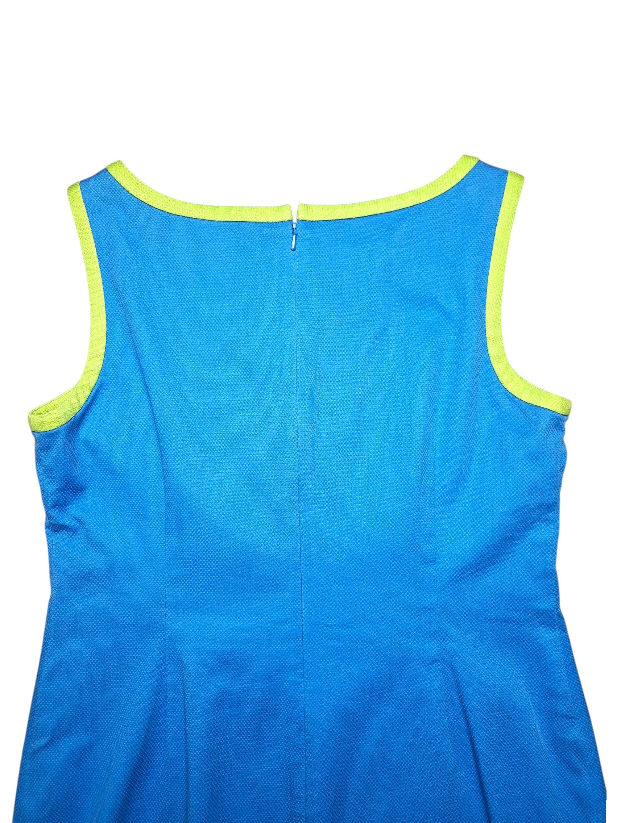 Talbots Talbots Blue Lime Green Mod Shift Dress Size M / US 6-8 / IT 42-44 - 7 Thumbnail