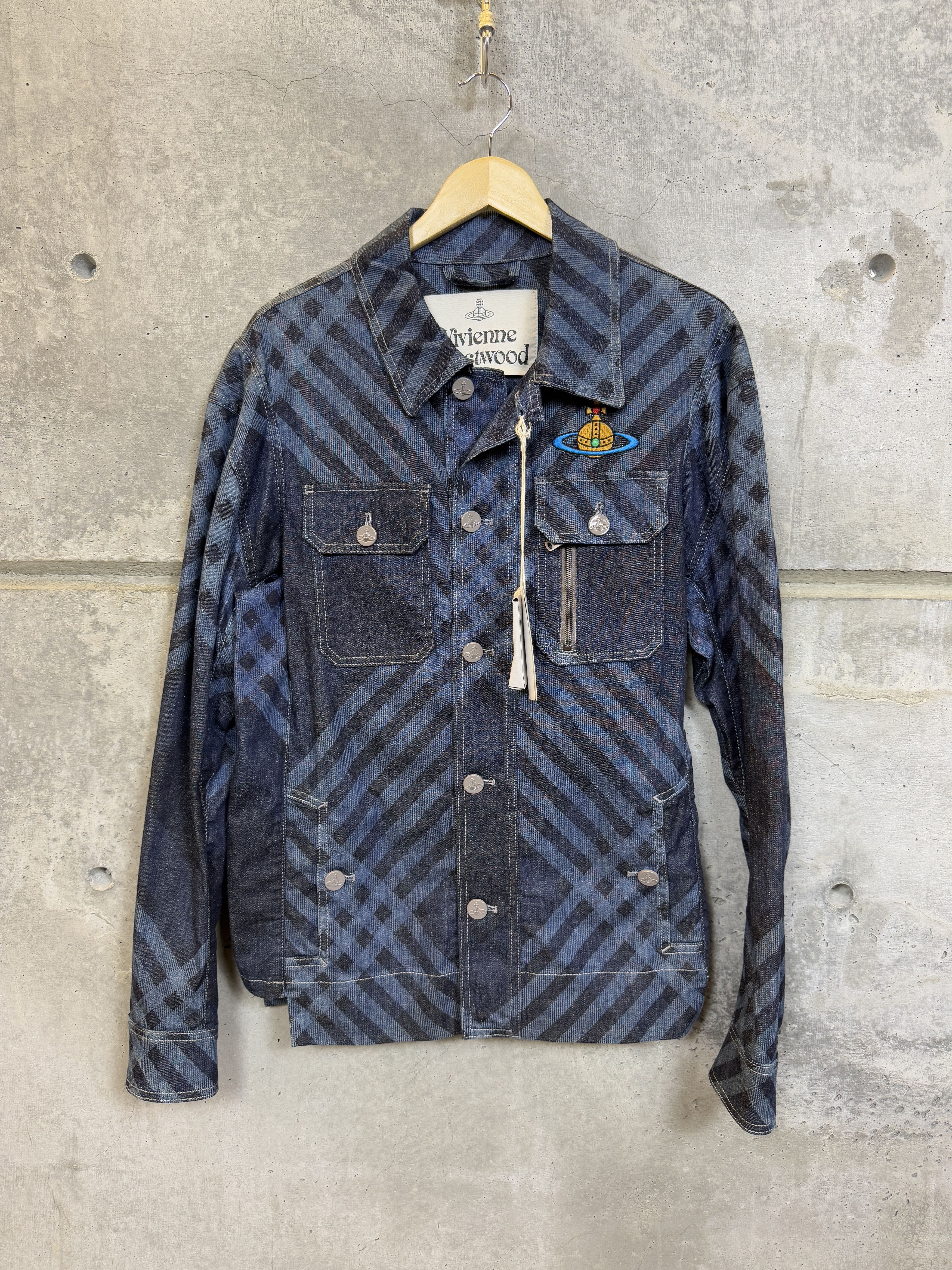 Vivienne Westwood $875 NWT Vivienne Westwood Collared Striped Denim Jacket Size US L / EU 52-54 / 3 - 6 Thumbnail