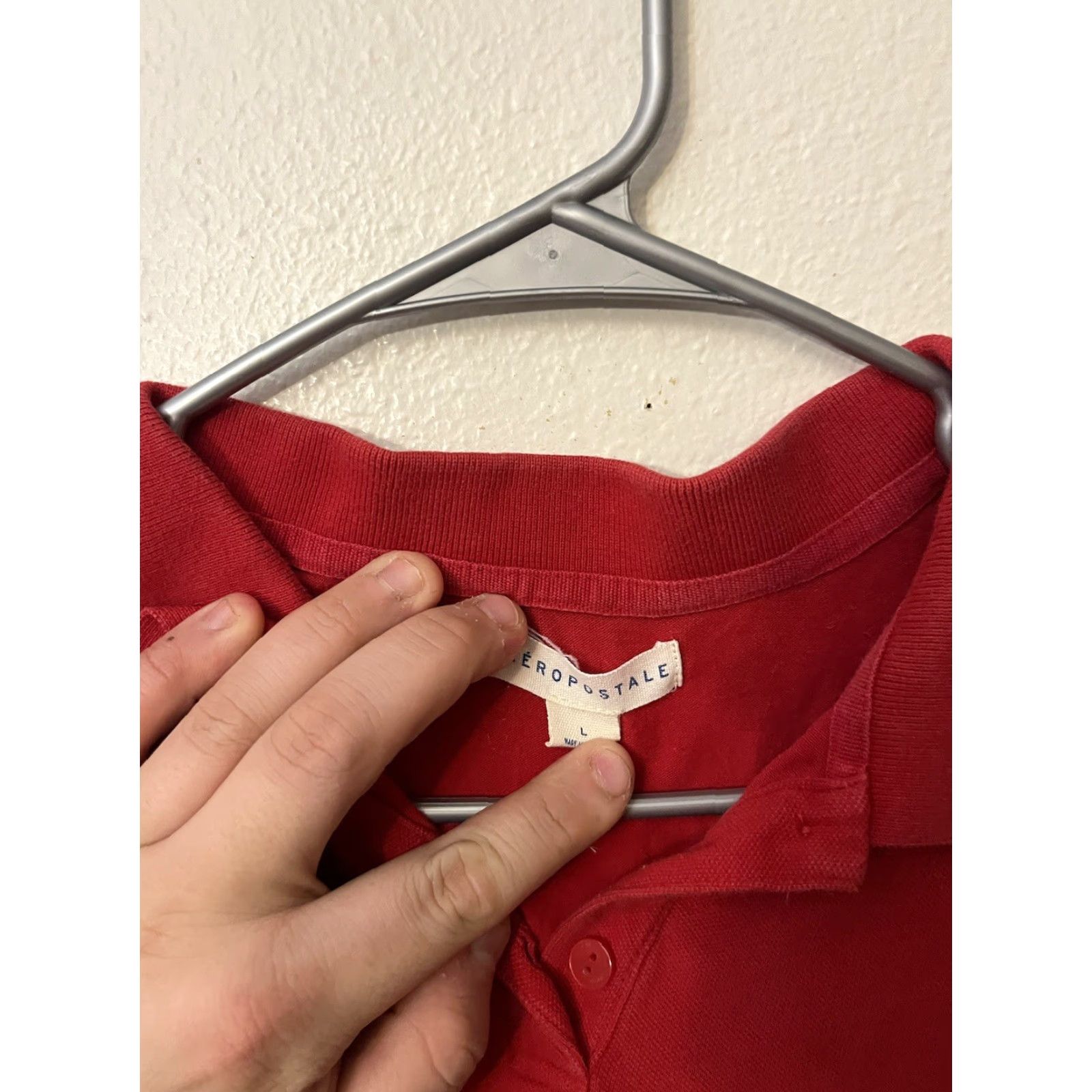 Aeropostale Aeropostale Women's Red Short Sleeve Polo Shirt - Size Large - Solid Casual Fit - Cotton - Accented Bow - Regular Fit Size L / US 10 / IT 46 - 3 Thumbnail