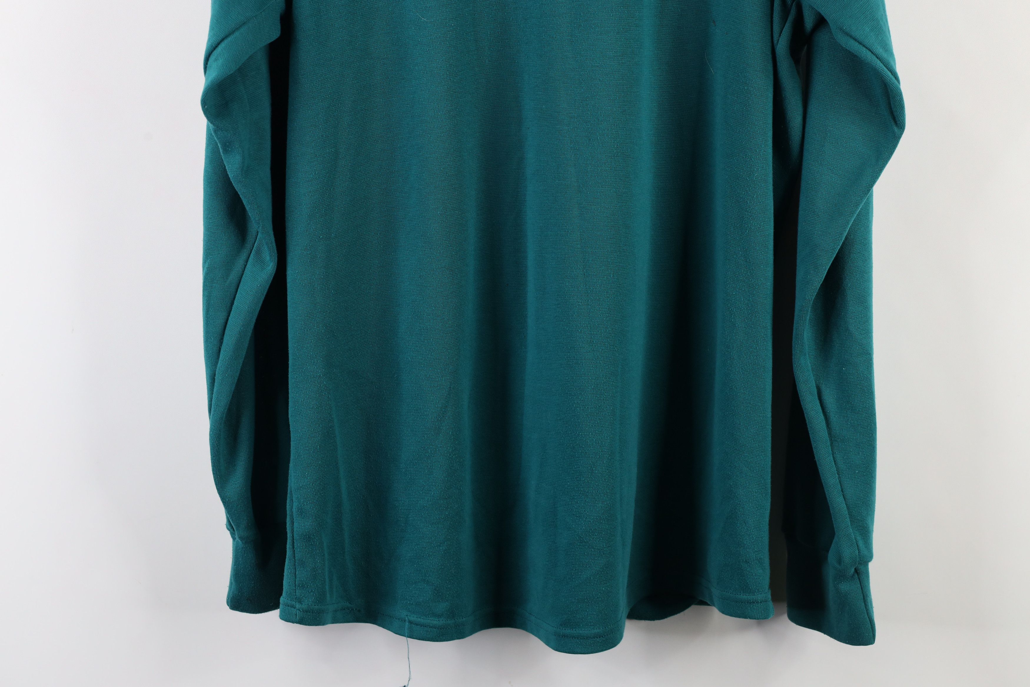 Lands' End × Vintage Vintage 90s Lands End Blank Thermal Knit T-Shirt Green USA Size US L / EU 52-54 / 3 - 13 Thumbnail
