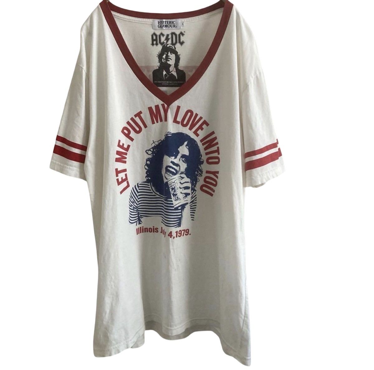 Hysteric Glamour Archival Hysteric Glamour x AC/DC "Illinois 1979" Ringer Tee Size US L / EU 52-54 / 3 - 1 Thumbnail