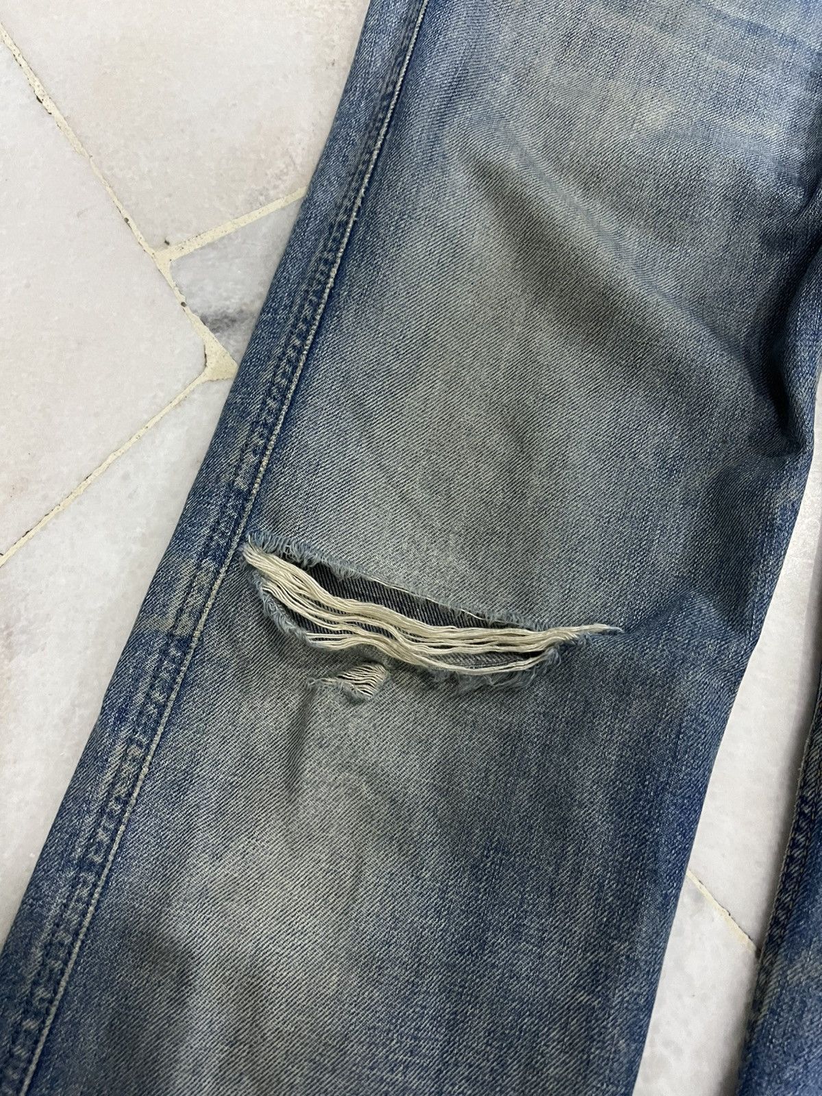 Diesel × If Six Was Nine × Japanese Brand 💥Insane 90s Diesel Industry Paddom Distressed Mud Wash Jean Size US 32 / EU 48 - 4 Thumbnail