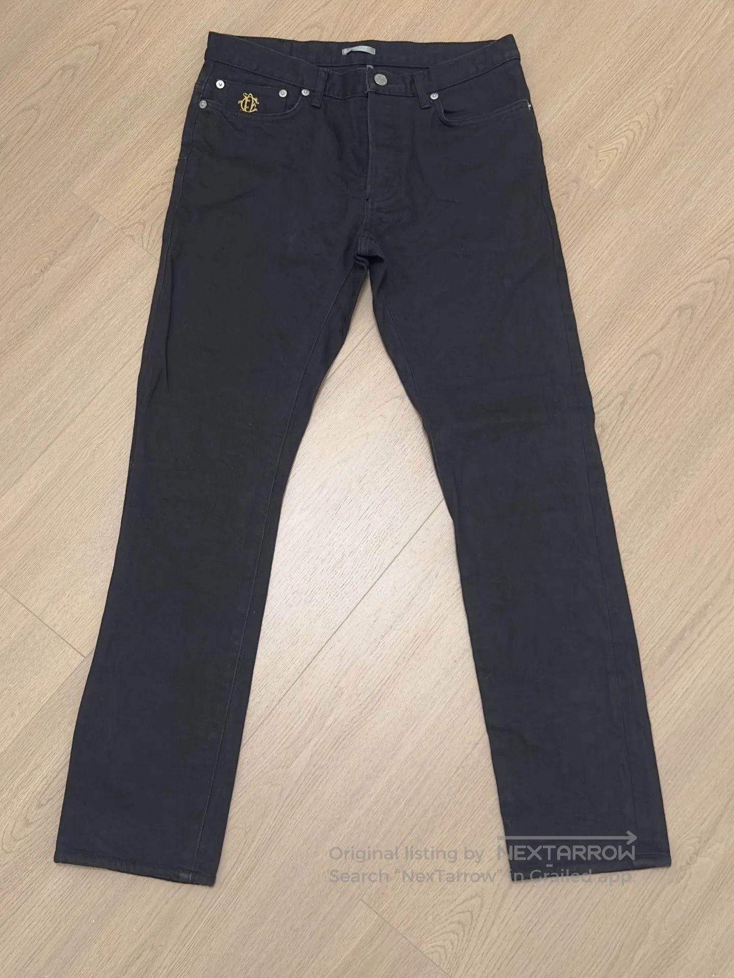 Dior Dior CD Embroidered Logo Black Jeans. Size US 30 / EU 46 - 1 Thumbnail