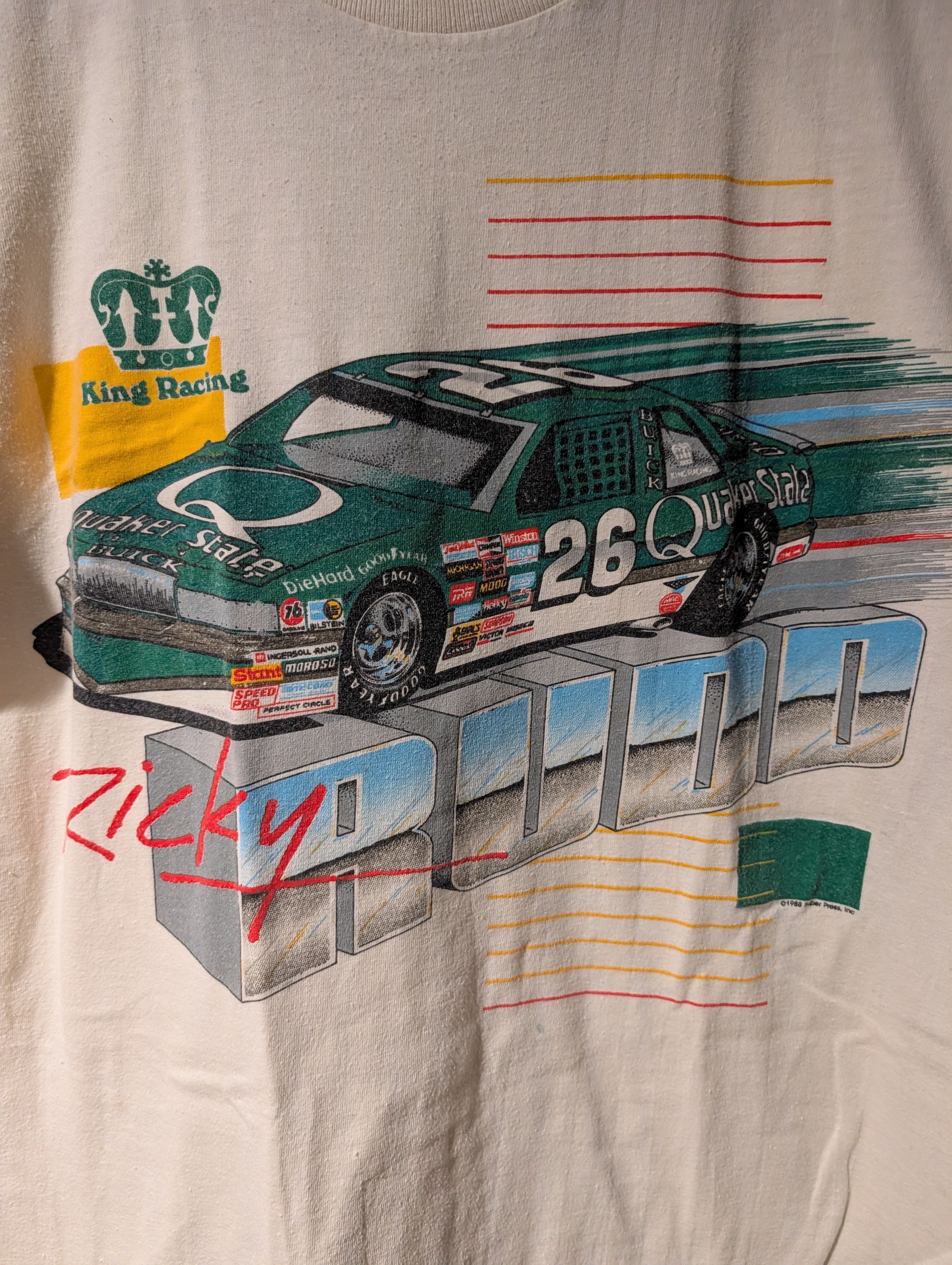 NASCAR Vintage 1988 Ricky Rudd Nascar Chase Authentic T-Shirt Size US S / EU 44-46 / 1 - 2 Thumbnail