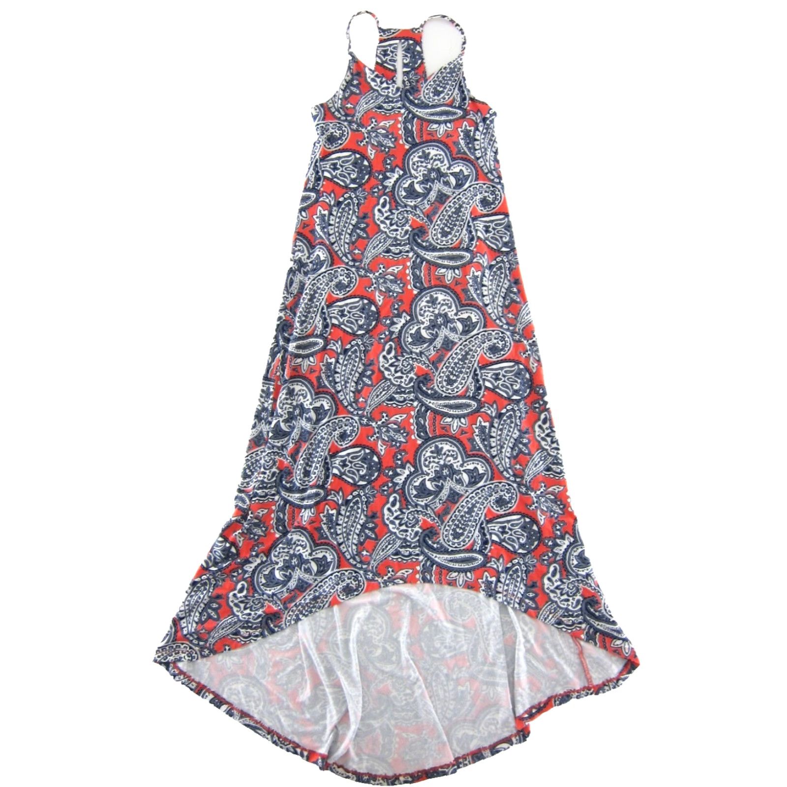 Cynthia Rowley Cynthia Rowley Blue White Coral Paisley Jersey High Low Long Maxi Tank Dress XS Size XS / US 0-2 / IT 36-38 - 2 Thumbnail