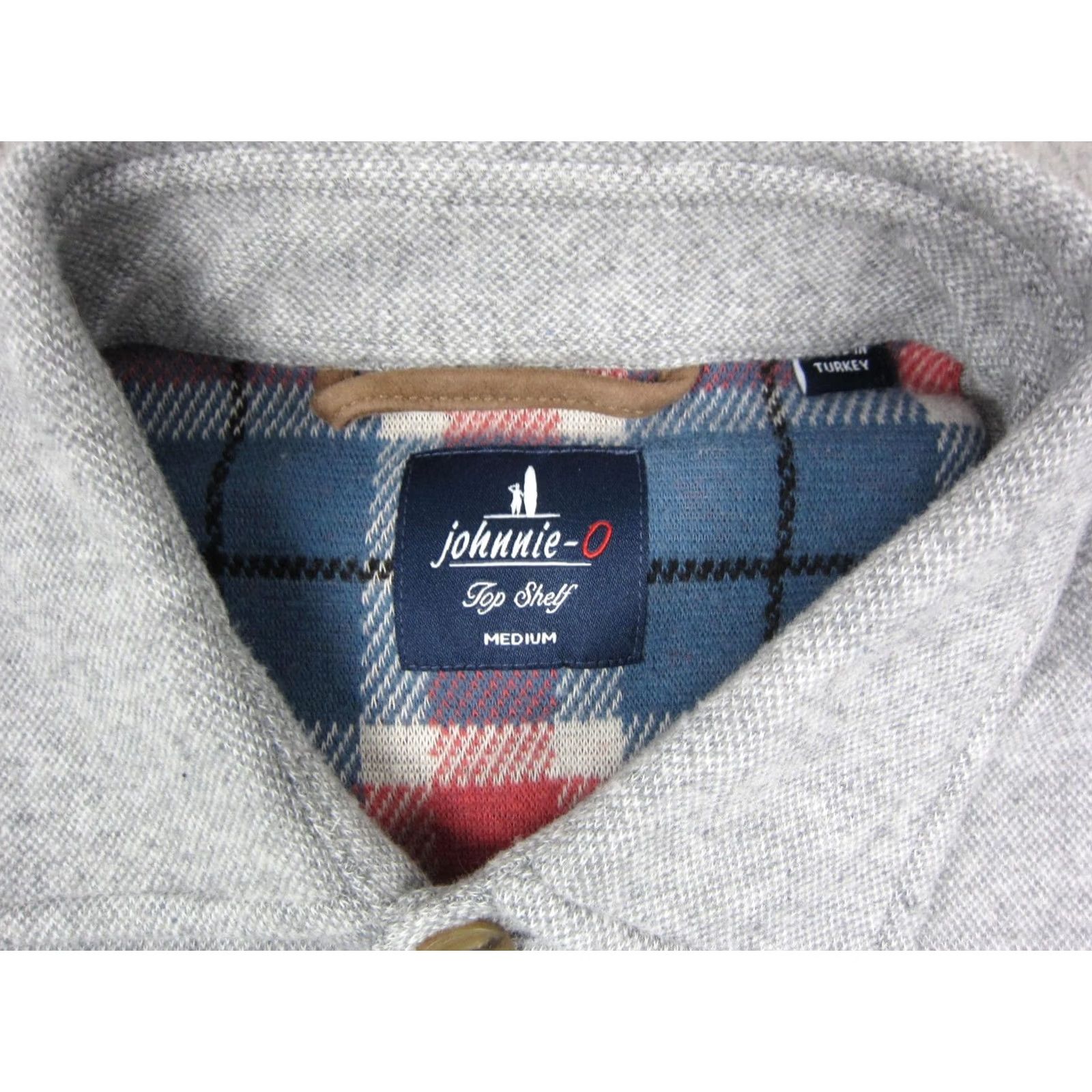 johnnie-O johnnie-O Shirt Mens Medium Gray Brayden Stretch Flannel Lodge Button Up Casual Size US M / EU 48-50 / 2 - 3 Thumbnail