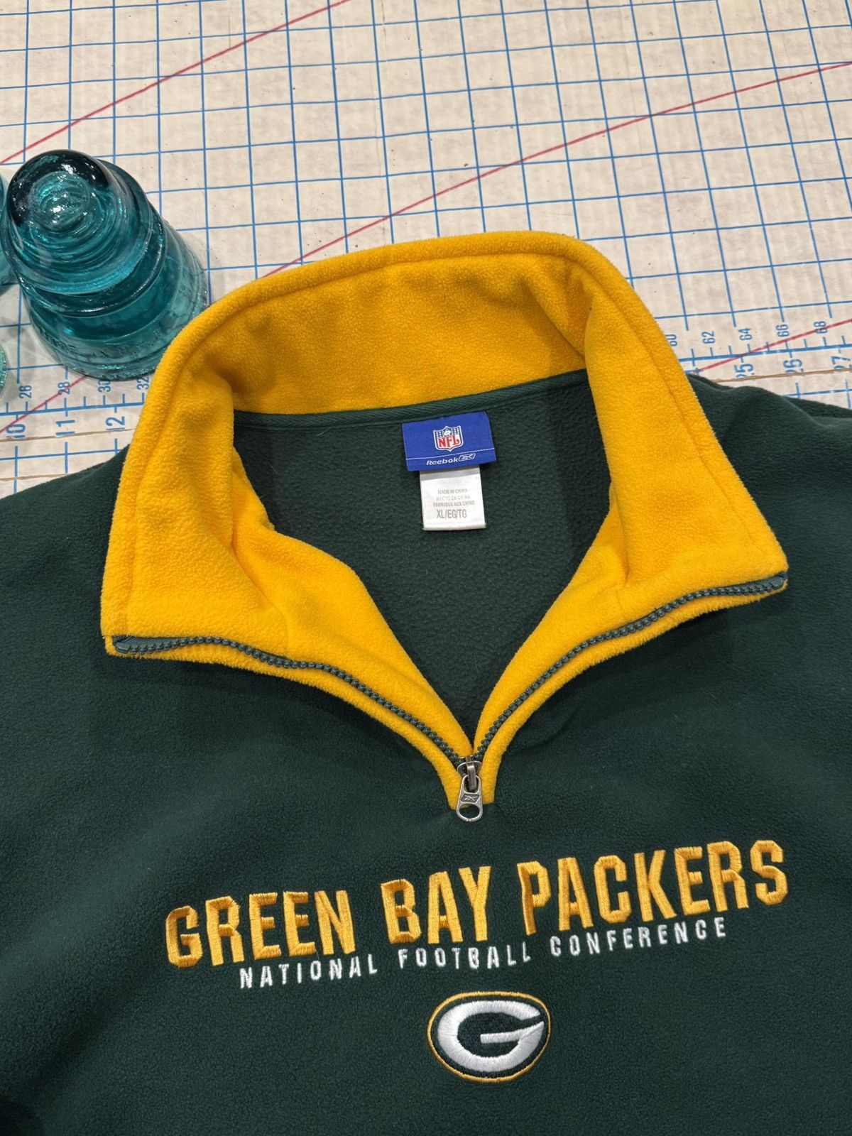 Reebok Reebok Green Bay Packers 1/4 Zip Fleece Mens XL Green Size US XL / EU 56 / 4 - 6 Thumbnail