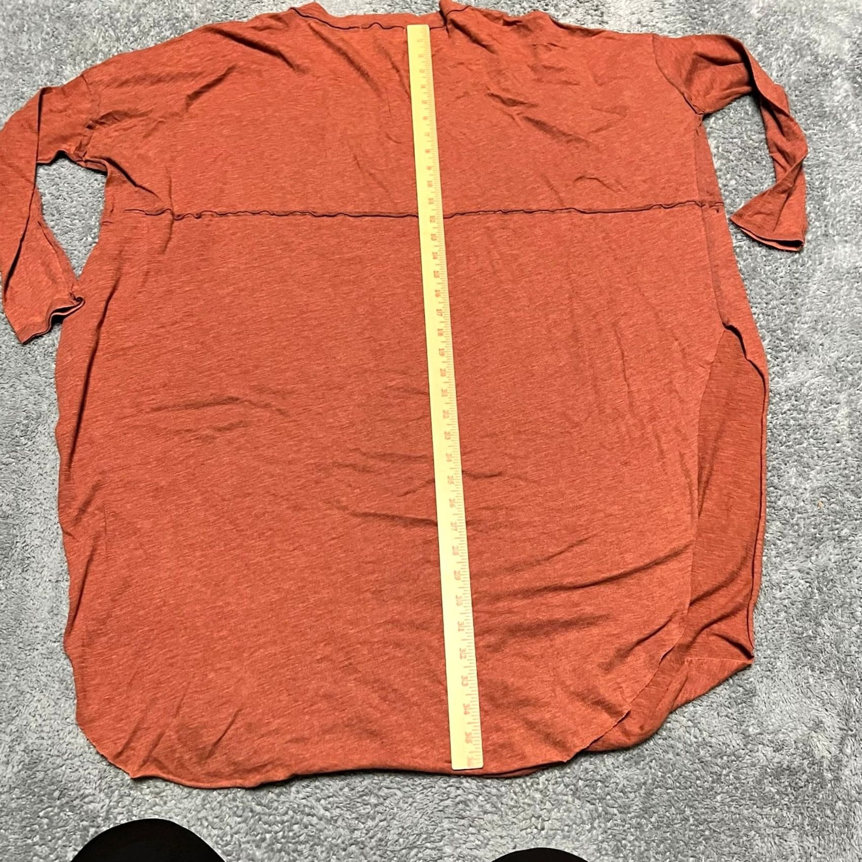 Free People Free People We The Dress Tunic Shirt Womens Small Oversized Orange Long Sleeve Size S / US 4 / IT 40 - 6 Thumbnail