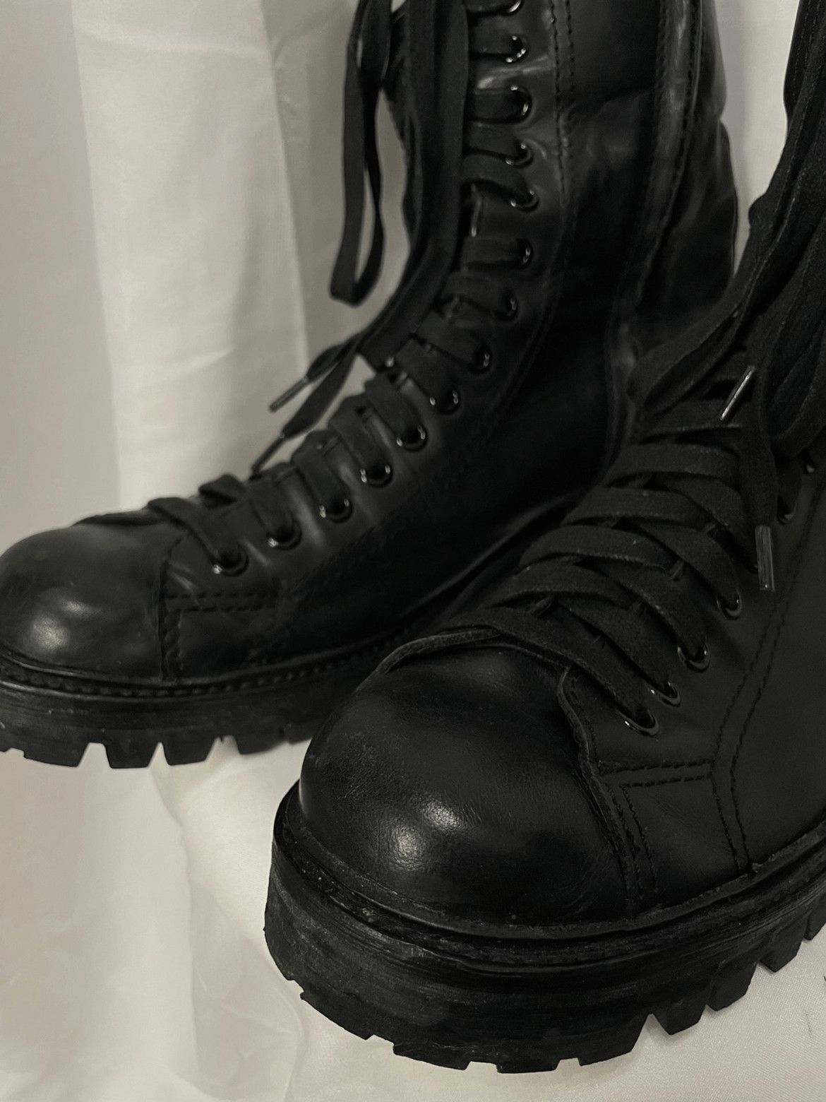 Yohji Yamamoto Sz 3 Yohji Yamamoto Pour Homme Leather Combat Boots Size US 8 / EU 41 - 3 Thumbnail