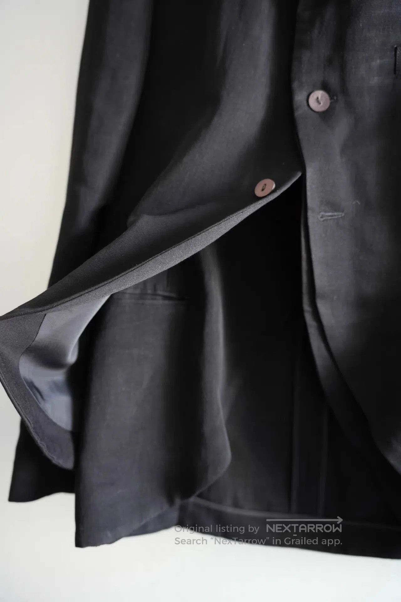 Yohji Yamamoto Black Button. Size US M / EU 48-50 / 2 - 4 Thumbnail