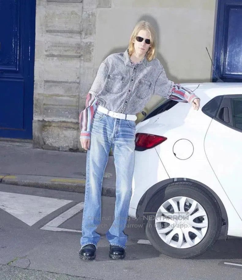 Balenciaga Balenciaga Oversized Denim Patchwork Shirt. Size US XL / EU 56 / 4 - 7 Thumbnail