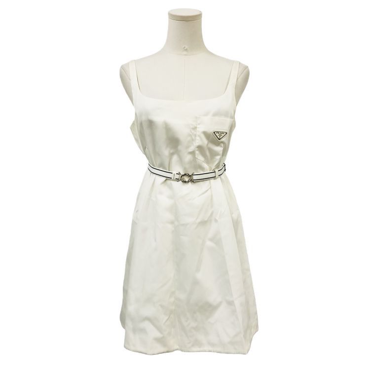 Prada Prada Re-Nylon Logo Belted Dress Size 40 Size S / US 4 / IT 40 - 1 Thumbnail