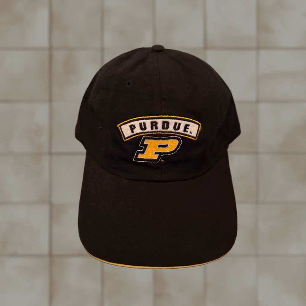 American Needle Purdue Boilermakers Cap Embroidered American Needle Black/Old Gold Baseball Cap Logo Adjustable Unisex Adults One Size Men Women Boys Girls Size ONE SIZE - 1 Thumbnail