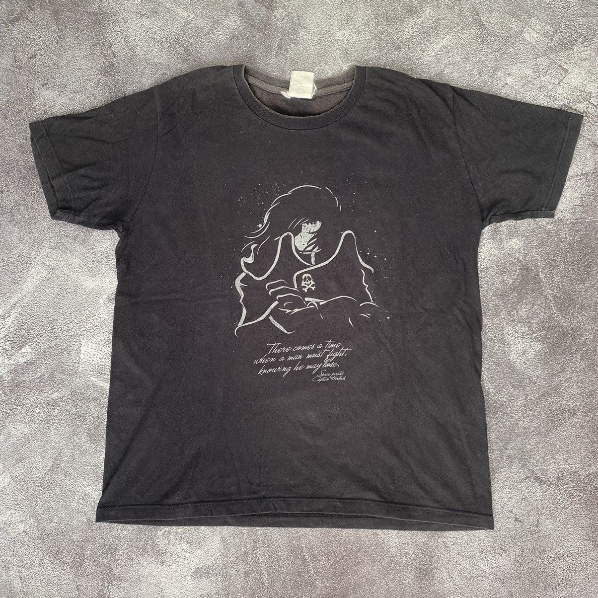 image of Anima x Cartoon Network Vintage Y2K Captain Herlock Space Pirates Anime Cospa Tee in Black (Size La