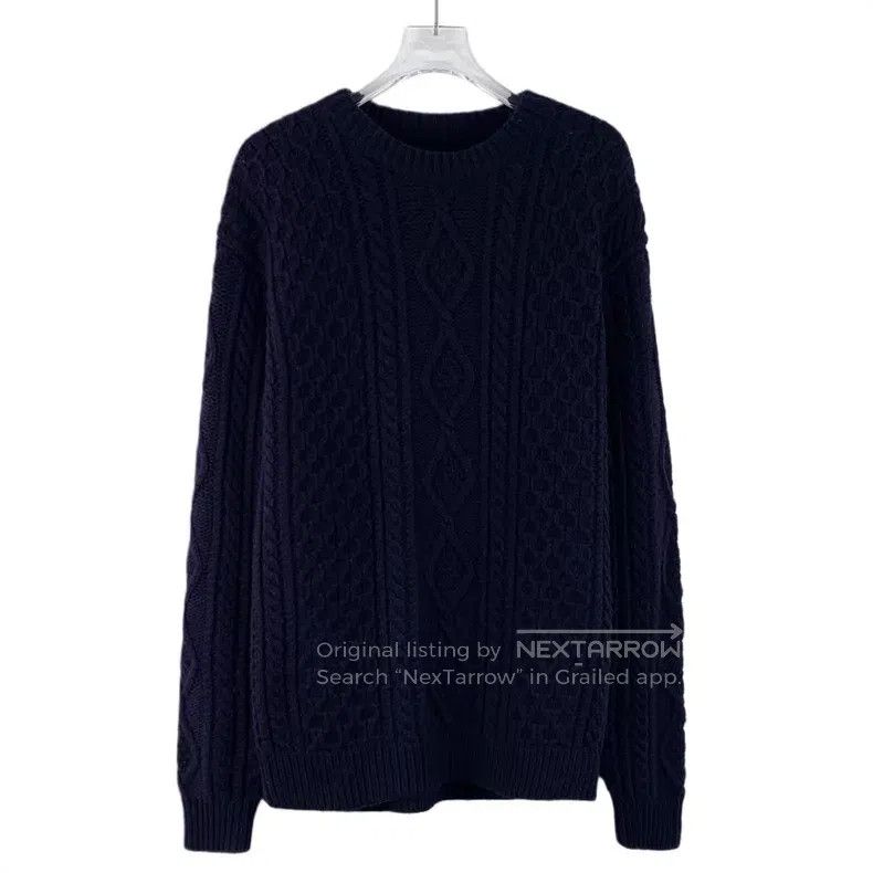 Gucci Gucci 22 dark blue twisted jacquad wool round-neck long-sl Size US XS / EU 42 / 0 - 1 Thumbnail