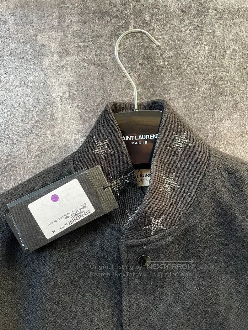 Saint Laurent Paris Saint Laurent Paris Black leather star sequin woolen baseb Size US M / EU 48-50 / 2 - 3 Thumbnail