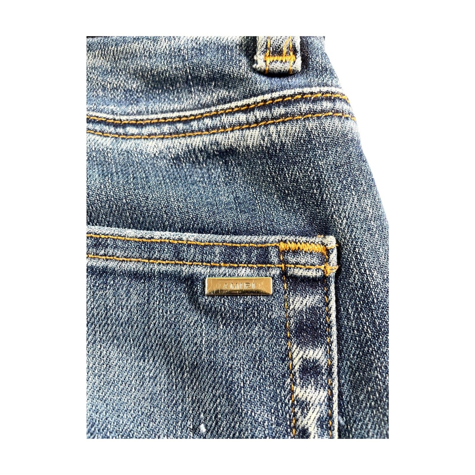 Amiri Amiri "Classic Denim Patch MX2" Deep Jeans Size US 33 - 3 Thumbnail