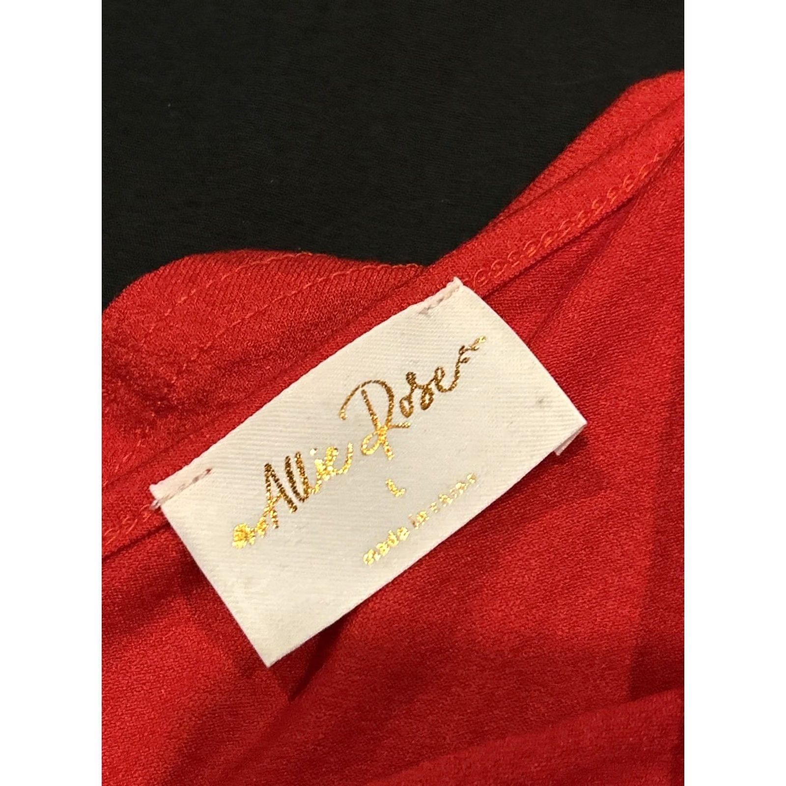 Vintage Allie Rose Red Off The Shoulder Womens Bodysuit Size L A10 T-Shirt 90s Short Sleeve Womens Regular Lightweight Vintage: No Size L / US 10 / IT 46 - 2 Thumbnail