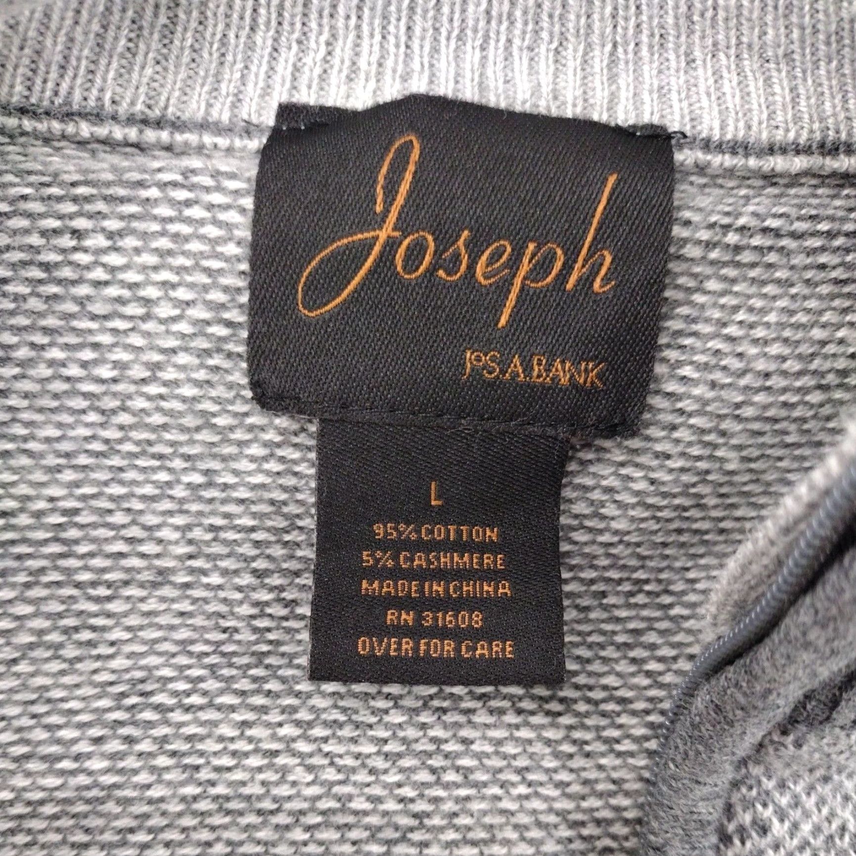 Jos. A. Bank Jos. A. Bank Sweater Mens XL Gray Cotton Cashmere 1/4 Zip Mock Neck Color Block Pullover Knit American Classic Outdoor Size US XL / EU 56 / 4 - 2 Thumbnail