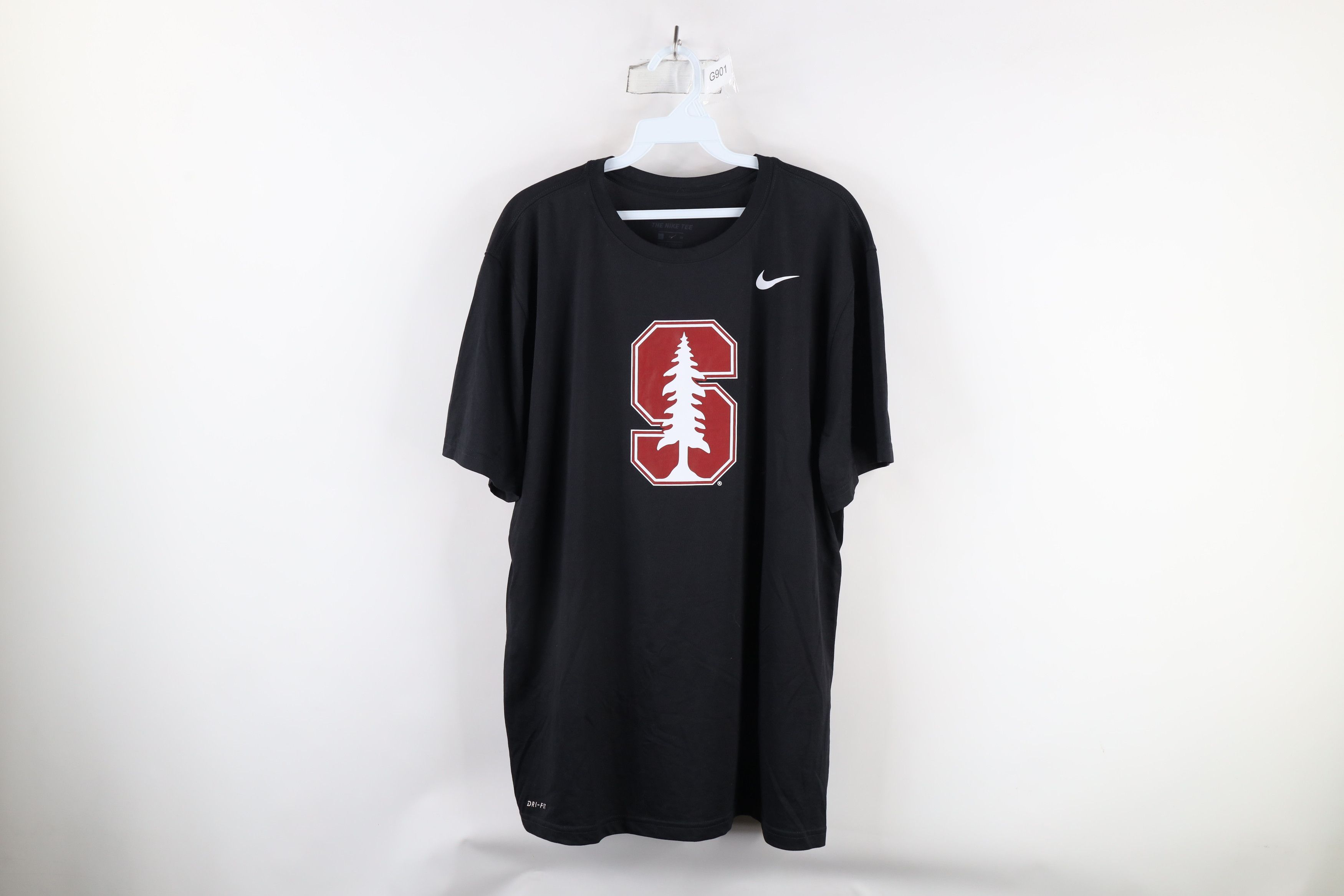 Nike × Vintage Nike Dri-Fit University Short Sleeve T-Shirt Black Polyester Size US XL / EU 56 / 4 - 1 Thumbnail