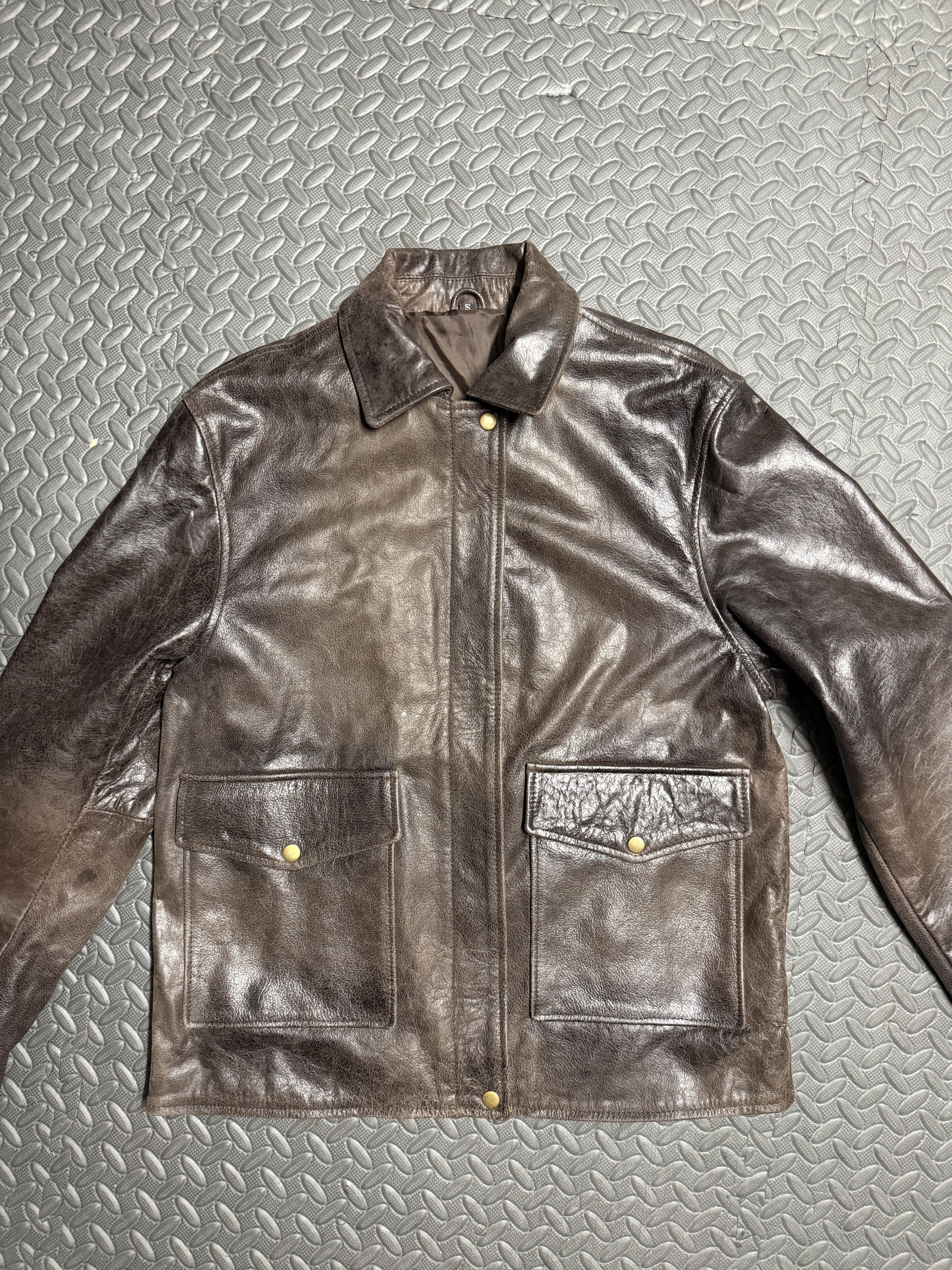 Other Vintage Italian Leather Jacket Dark Brown Size S / US 4 / IT 40 - 4 Thumbnail