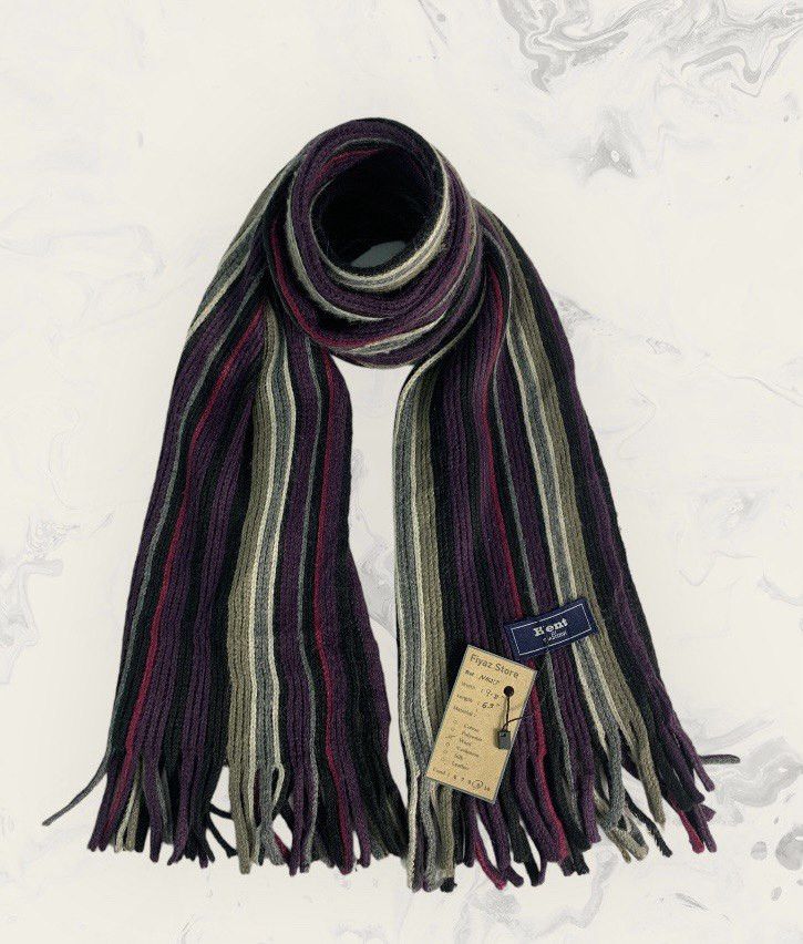 Vintage Kent Stripped Scarf / Muffler / Neckwear Size ONE SIZE - 1 Thumbnail