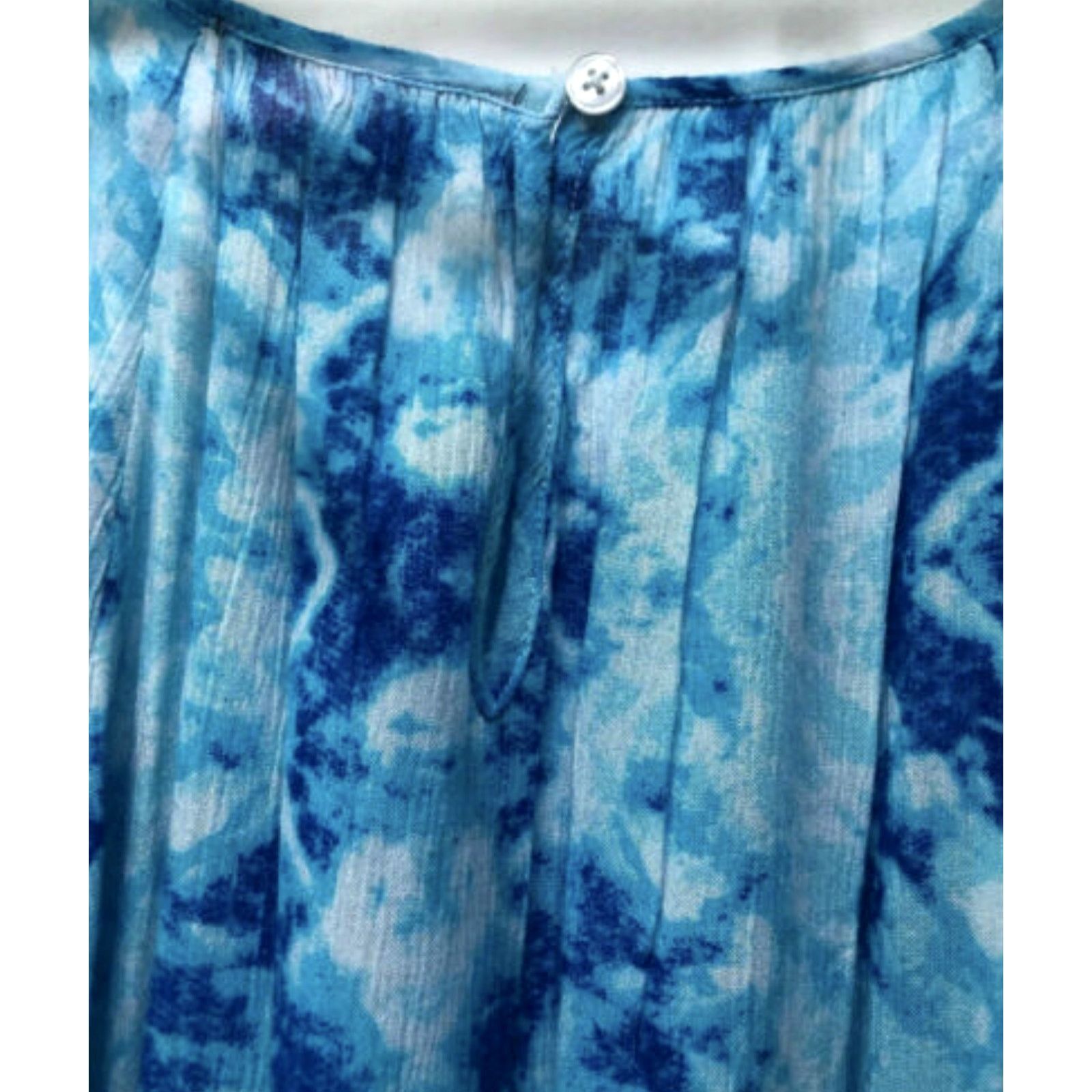 I.N.C INC Smocked Dress Cold-Shoulder Bell-Sleeve TieDye Galaxy XS Size XS / US 0-2 / IT 36-38 - 6 Thumbnail