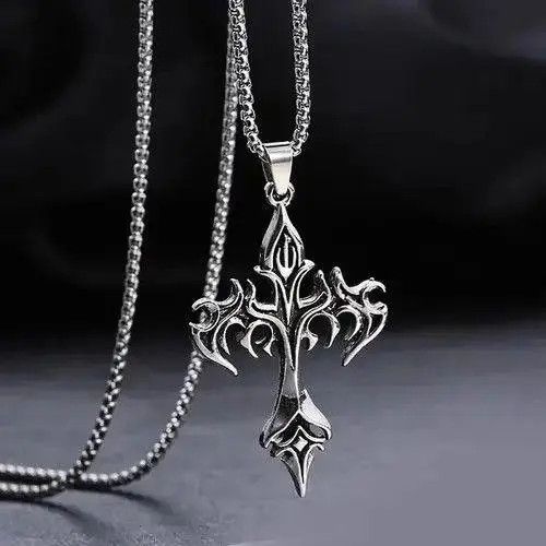 Jewelry Gothic Cross Pendant Necklace Size ONE SIZE - 2 Thumbnail