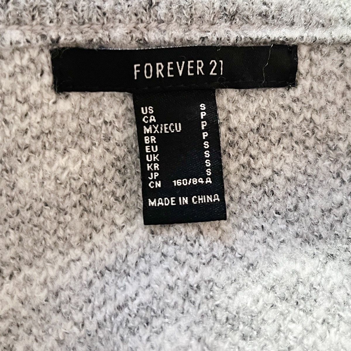 Forever 21 Grey and White Sweatshirt Size S / US 4 / IT 40 - 6 Thumbnail