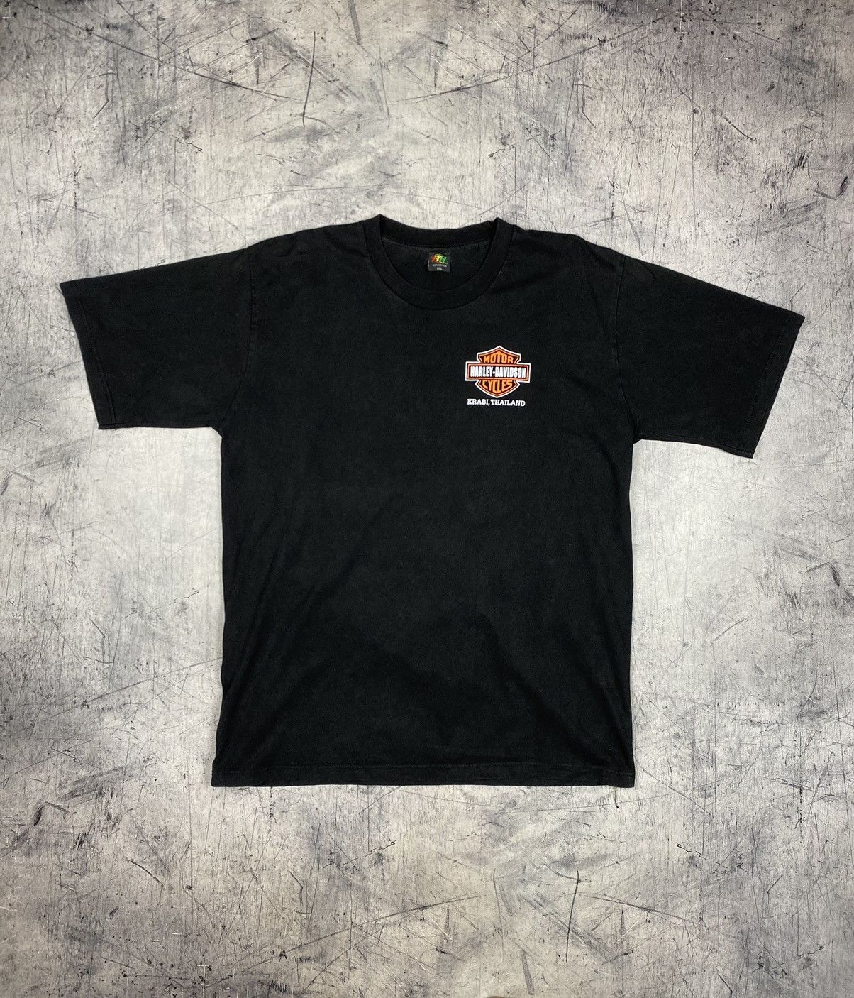 Harley Davidson × Vintage 00s Vintage Harley Davidson Central Big Logo T Shirt Tee Size US XXL / EU 58 / 5 - 7 Thumbnail