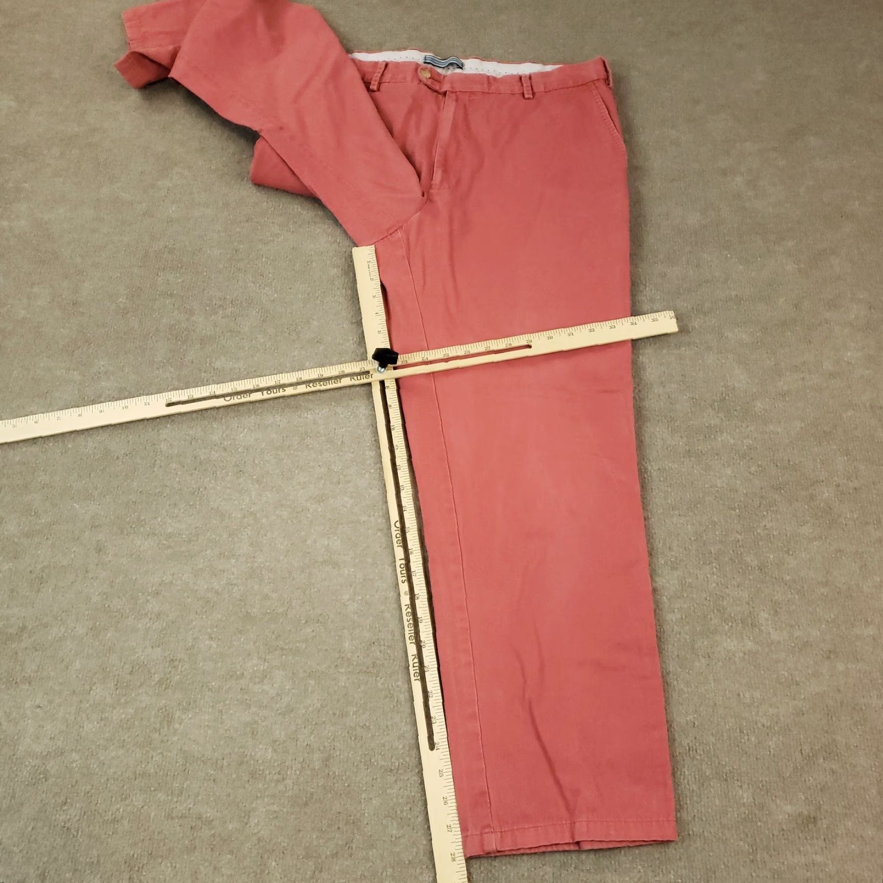 Peter Millar Peter Millar Pants Mens 34x28 Pink Chino Flat Front Straight Leg Golf Casual Mens Size US 34 / EU 50 - 2 Thumbnail
