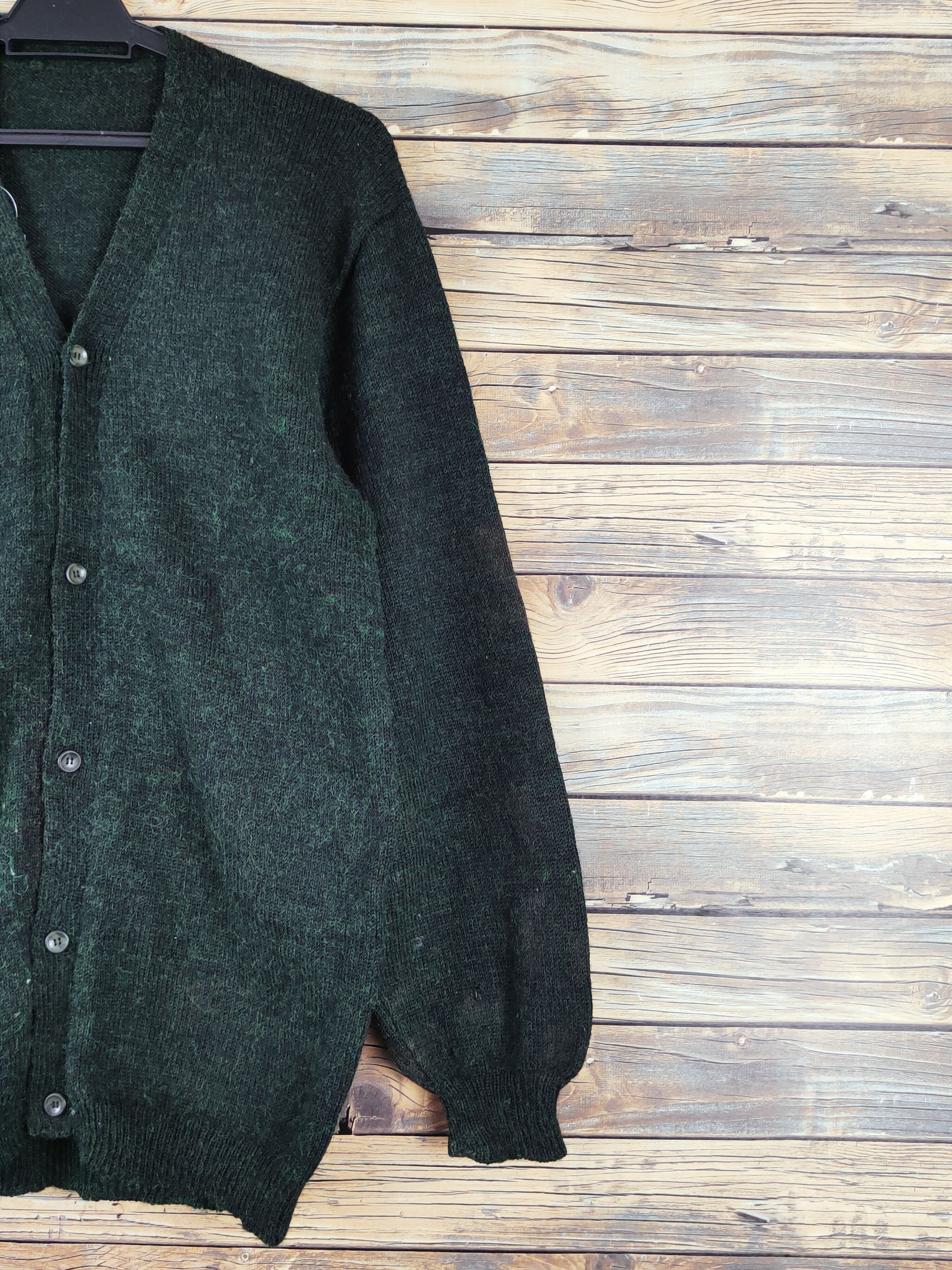 Vintage Japanese Brand Dark Green Knitwear Cardigan #W1002 Size M / US 6-8 / IT 42-44 - 5 Thumbnail