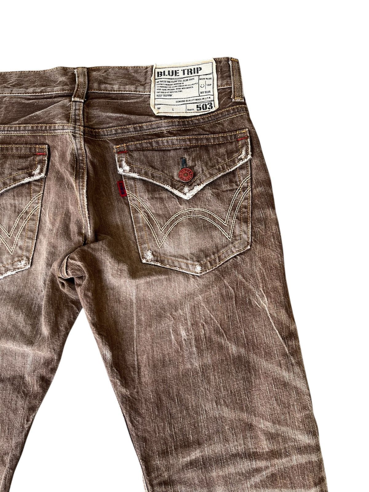 Edwin EDWIN 503 FLARE Honeycombs Patterns Flared Jeans Size US 32 / EU 48 - 9 Thumbnail