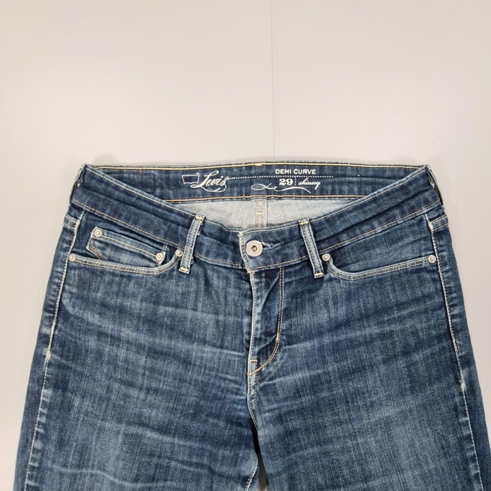 Levi's Levi's Womens Jeans Skinny Low Rise Stretch Denim Blue W29 L31 Size 29" - 2 Thumbnail
