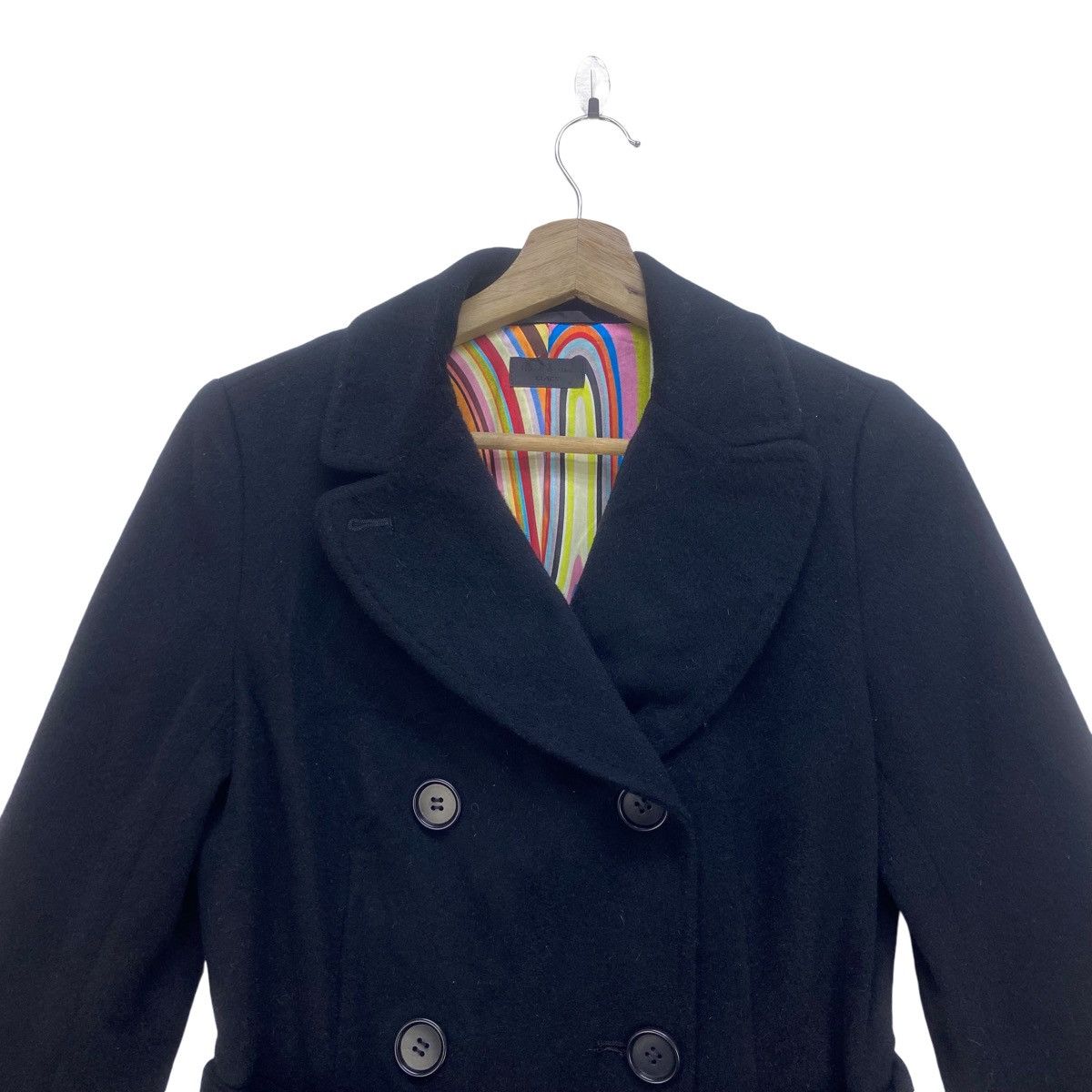 Paul Smith Paul Smith Black Wool Long Coat Size S / US 4 / IT 40 - 5 Thumbnail