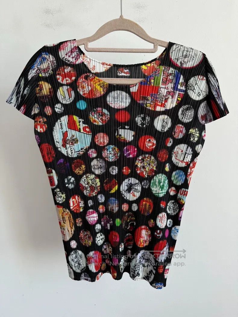 Issey Miyake Issey Miyake Red - Black Short Sleeve Size L / US 10 / IT 46 - 1 Thumbnail