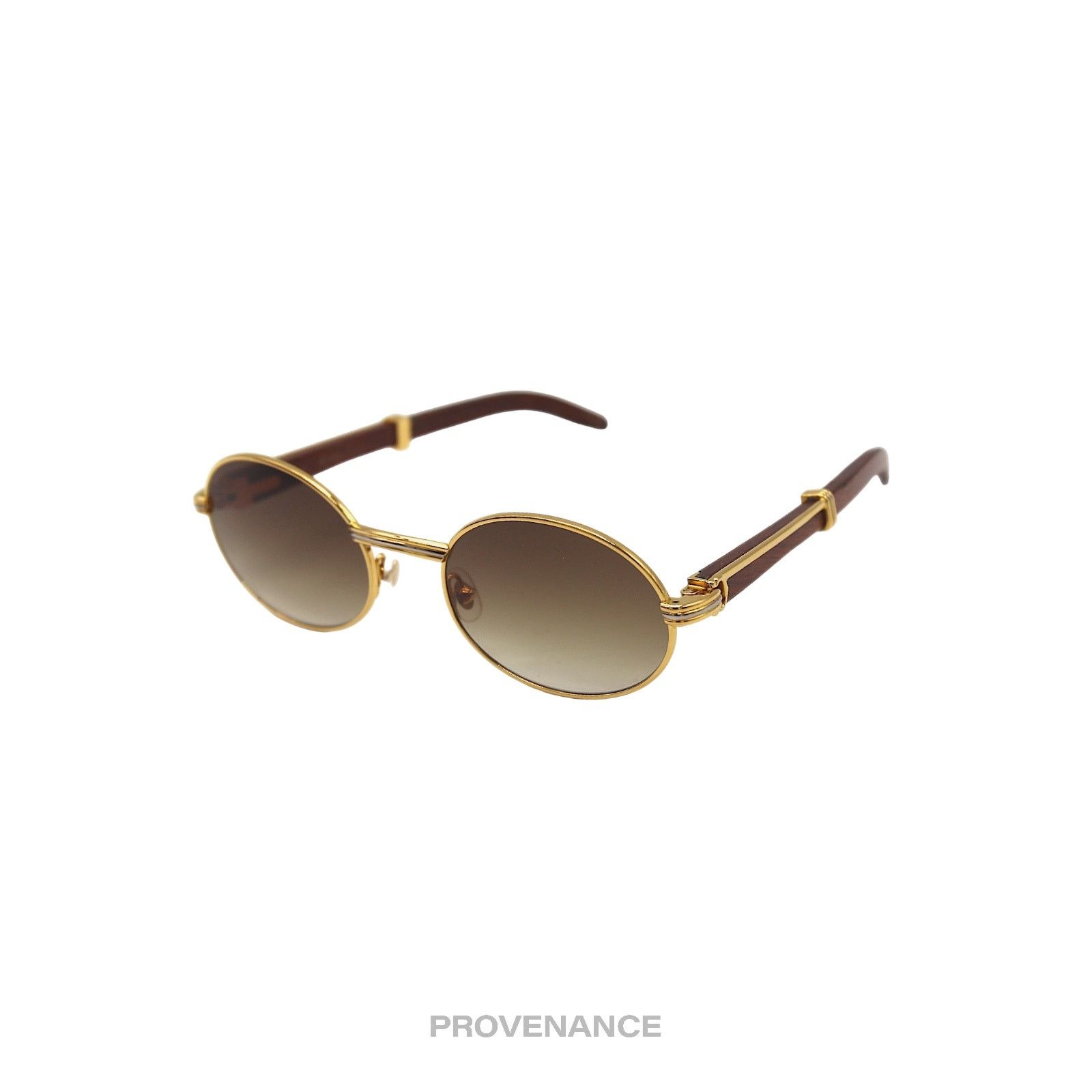 Cartier 🔴 Cartier Giverny Sunglasses - Bubinga Gold Trinity Brown Size ONE SIZE - 1 Thumbnail