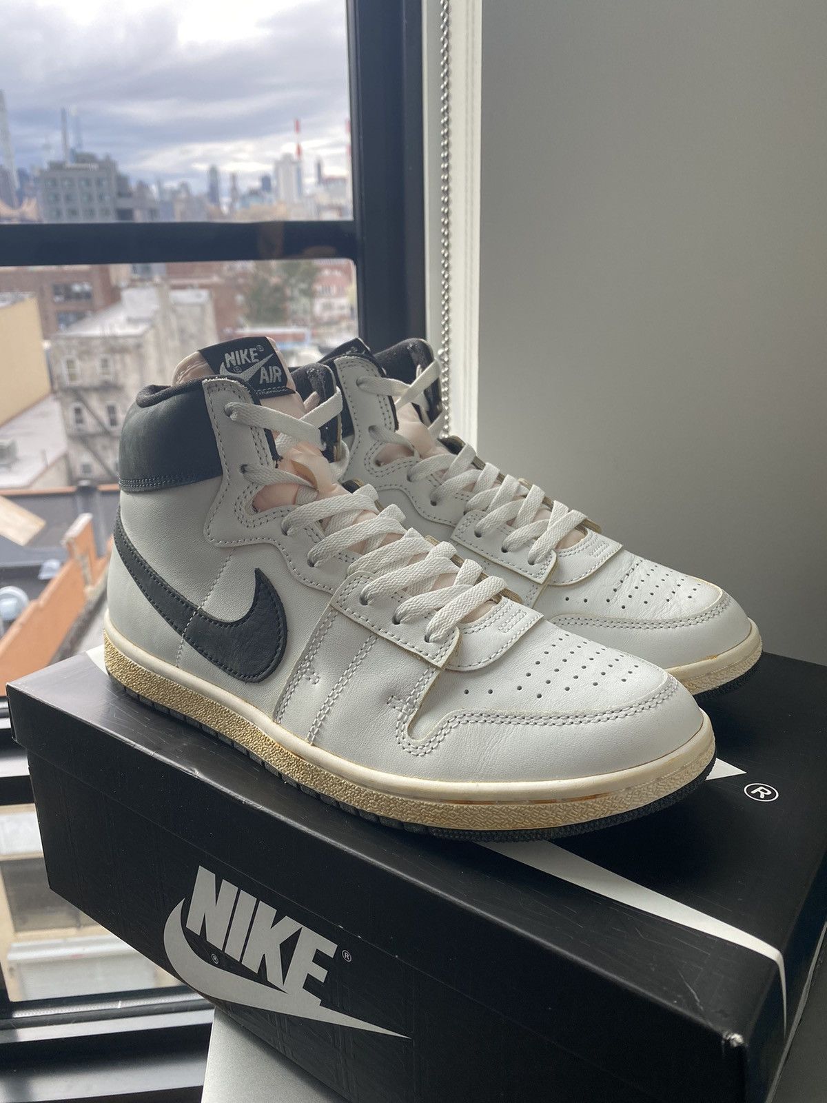 image of A Ma Maniere x Nike Air Ship Pe Summit White/black Shoes, Men's (Size 10)