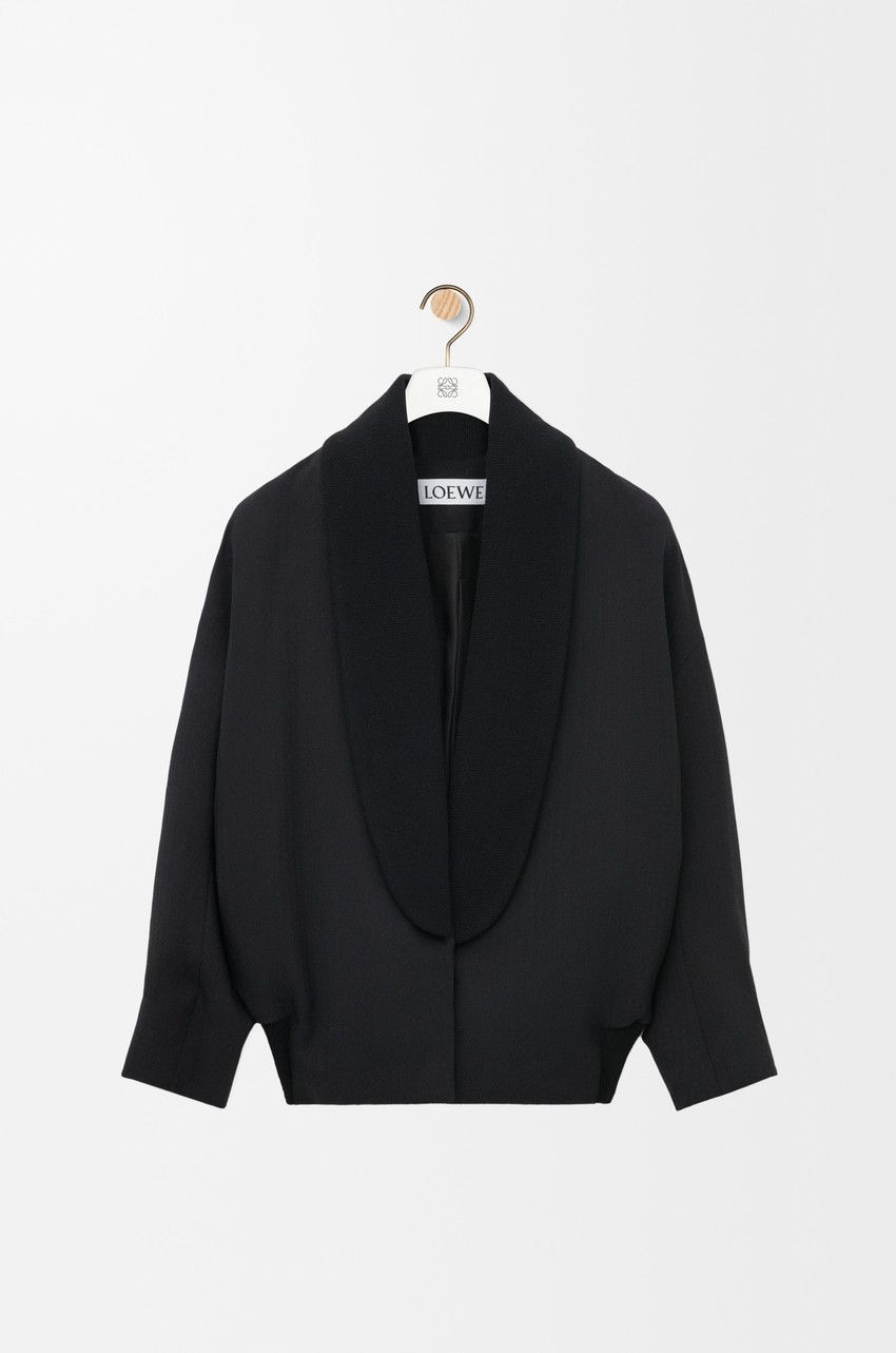 Loewe o1loc1c0525 Jacket in Wool in Black Size L / US 10 / IT 46 - 1 Thumbnail