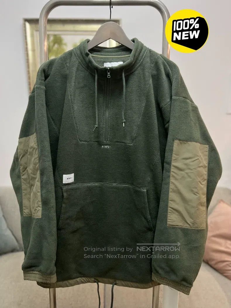 Wtaps Wtaps Military green half-zipper hooded fleece knit sweate Size US XL / EU 56 / 4 - 1 Thumbnail