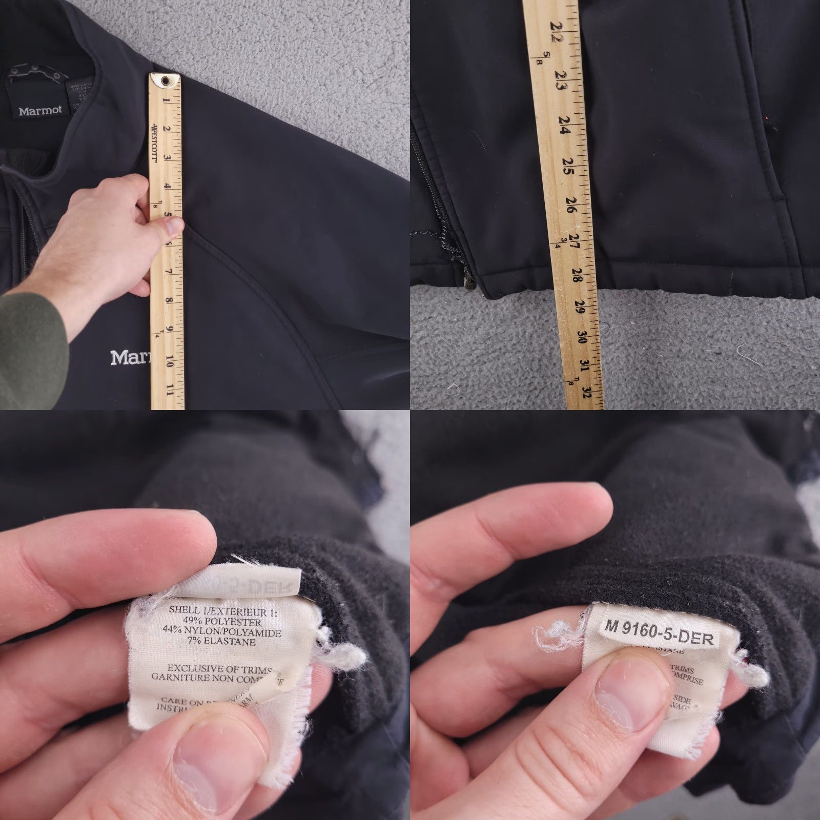 Marmot Marmot Jacket Mens XL Black Bomber Zip - BROKEN ZIPPER - Regular Size, Black, XL, Bomber Jacket, Men Size US XL / EU 56 / 4 - 9 Thumbnail