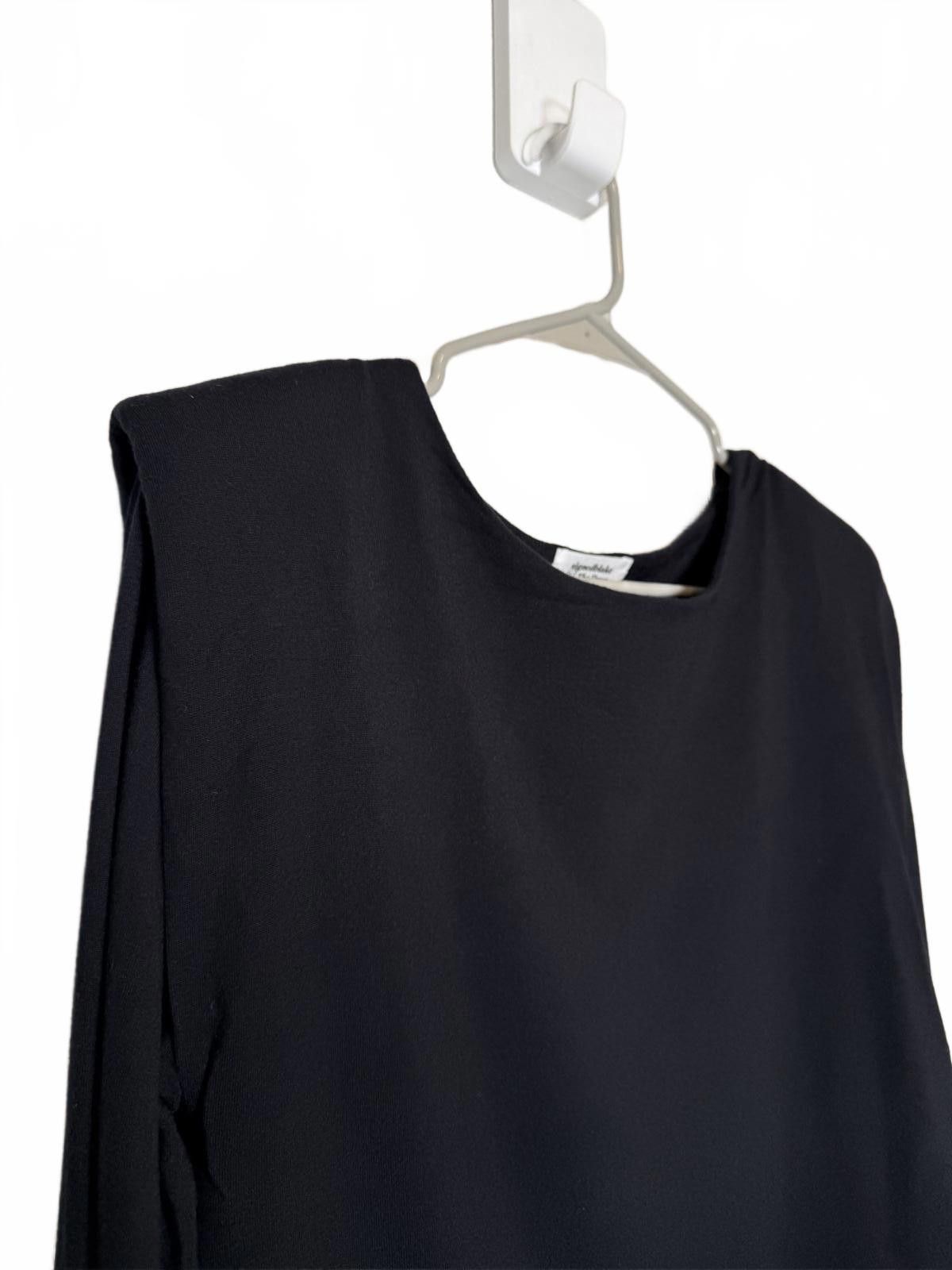 Other Modern Shoulder Pad Basic Black Long Sleeve Fitted Tee Size S / US 4 / IT 40 - 5 Thumbnail