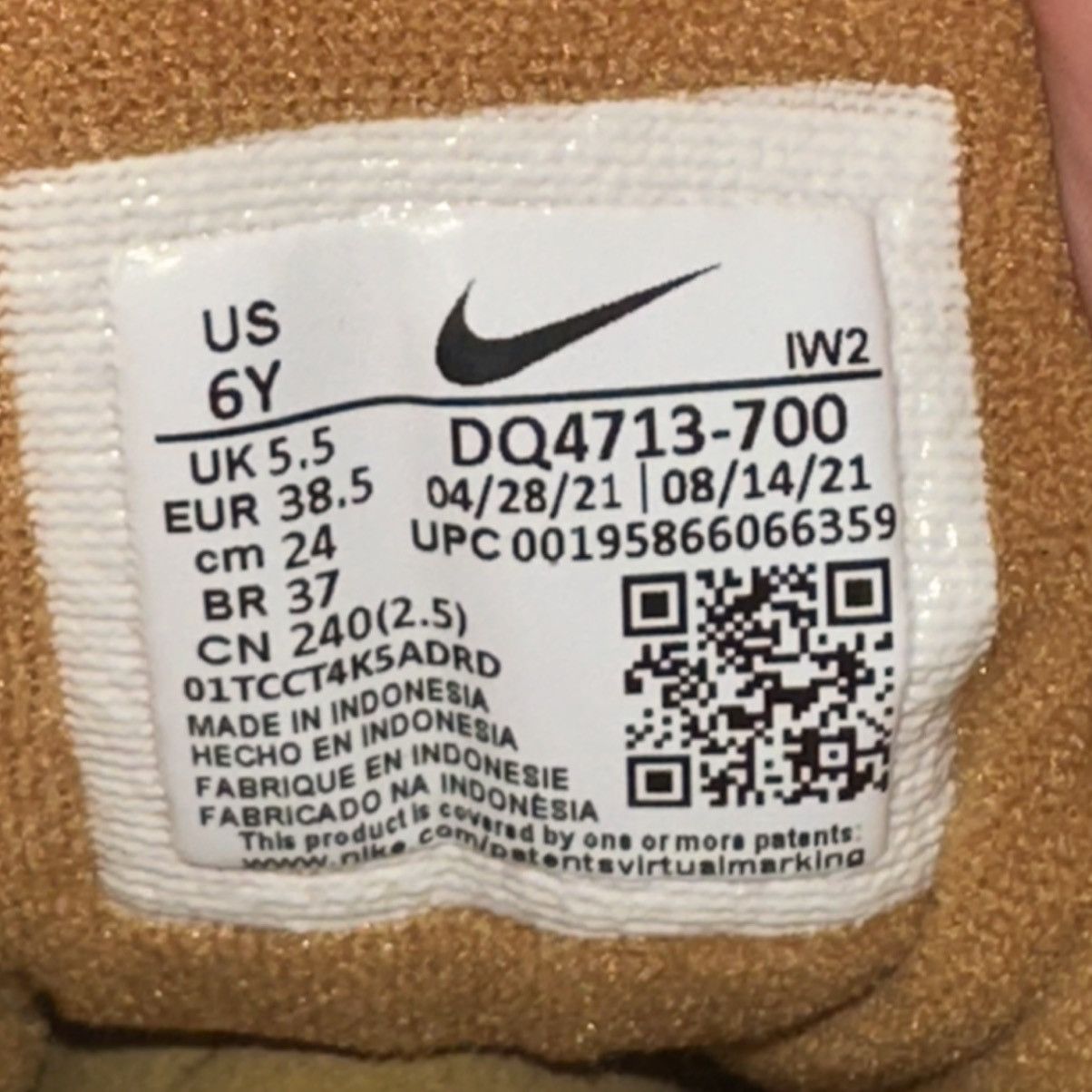 Nike Size 6Y (7.5W) - Nike Air More Uptempo (GS) DQ4713-700 Size US 7.5 / IT 37.5 - 6 Thumbnail