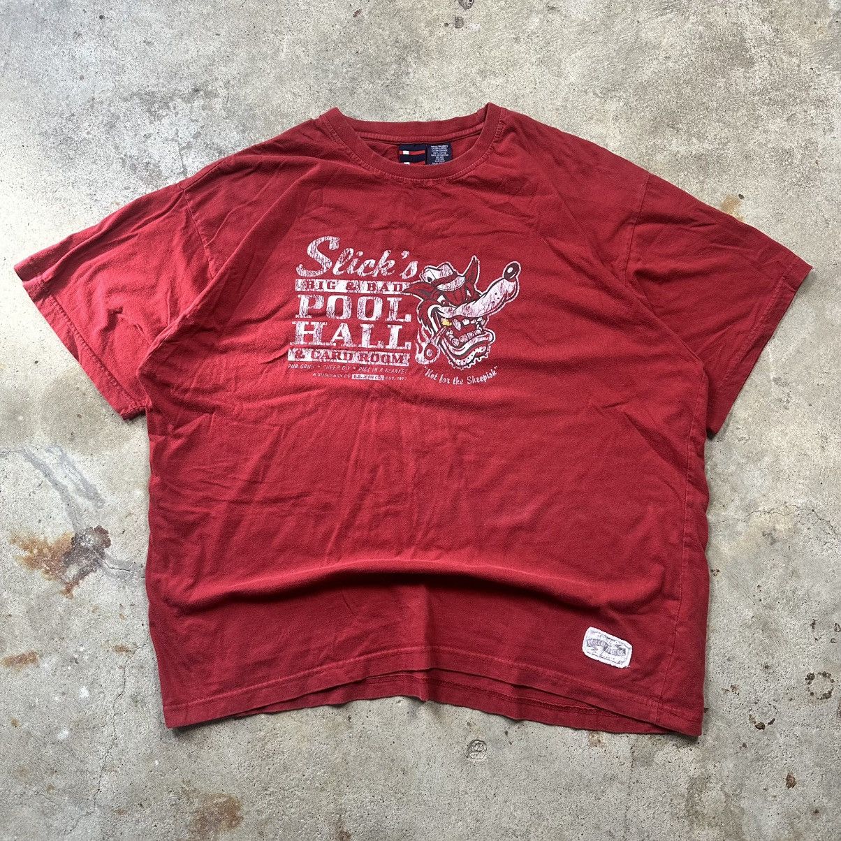 Bugle Boy Vintage 90s Y2K Red Bugle Boy Jeans Pool Hall Shirt Size XL Size US XL / EU 56 / 4 - 1 Thumbnail