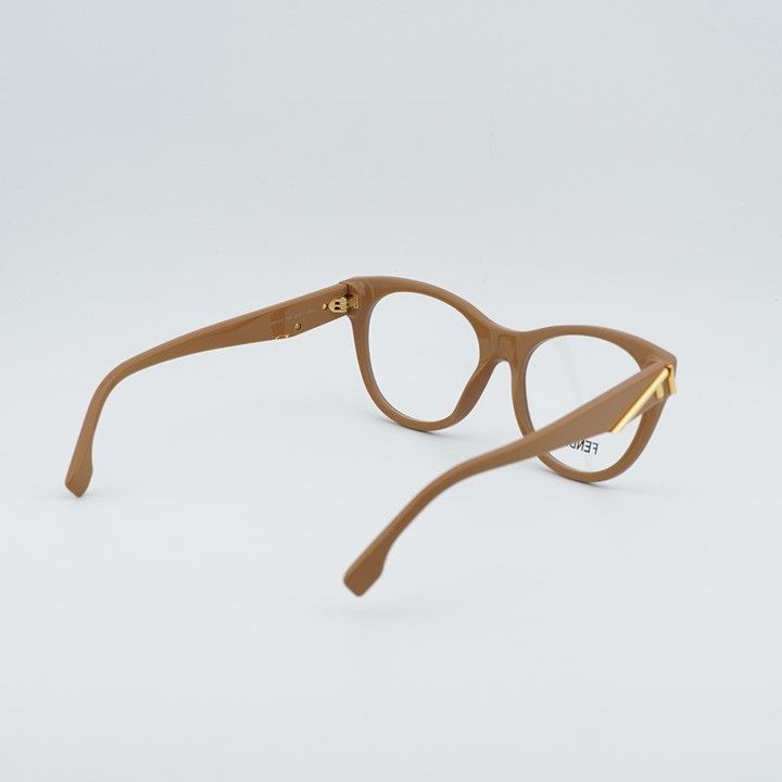 Fendi Fendi FE50101I 045 Eyeglasses Brown 53mm Cat Eye Frame Size ONE SIZE - 5 Thumbnail